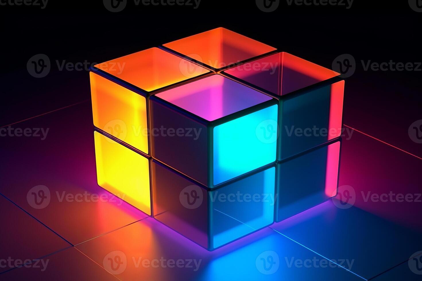 Sleek Modern Geometric Glowing Shapes Outline Background photo