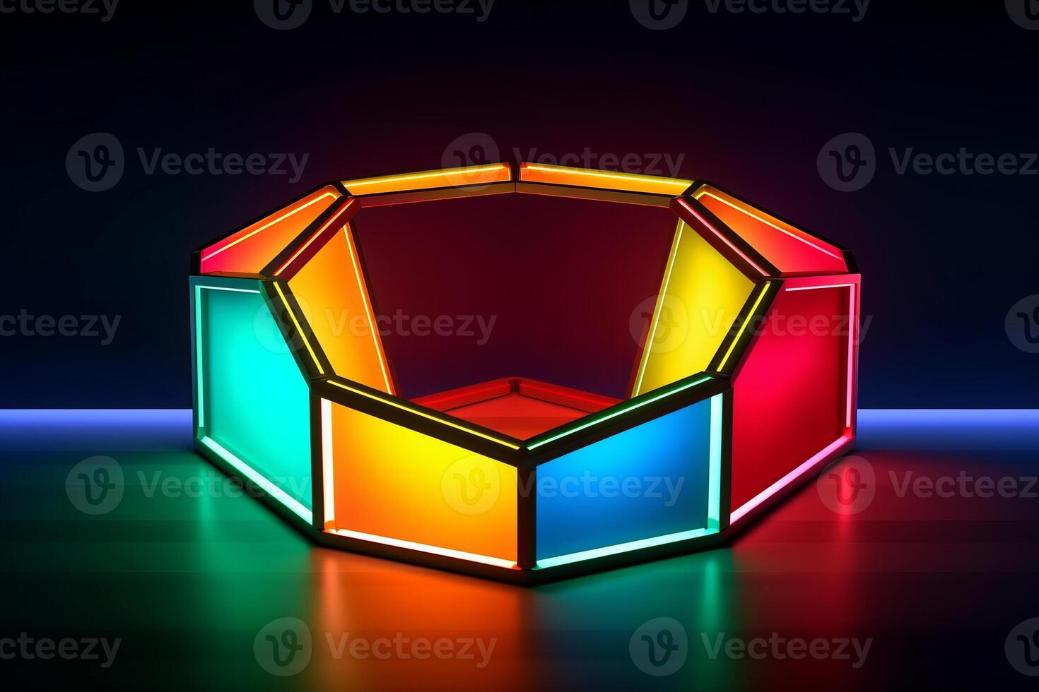 Sleek Modern Geometric Glowing Shapes Outline Background photo