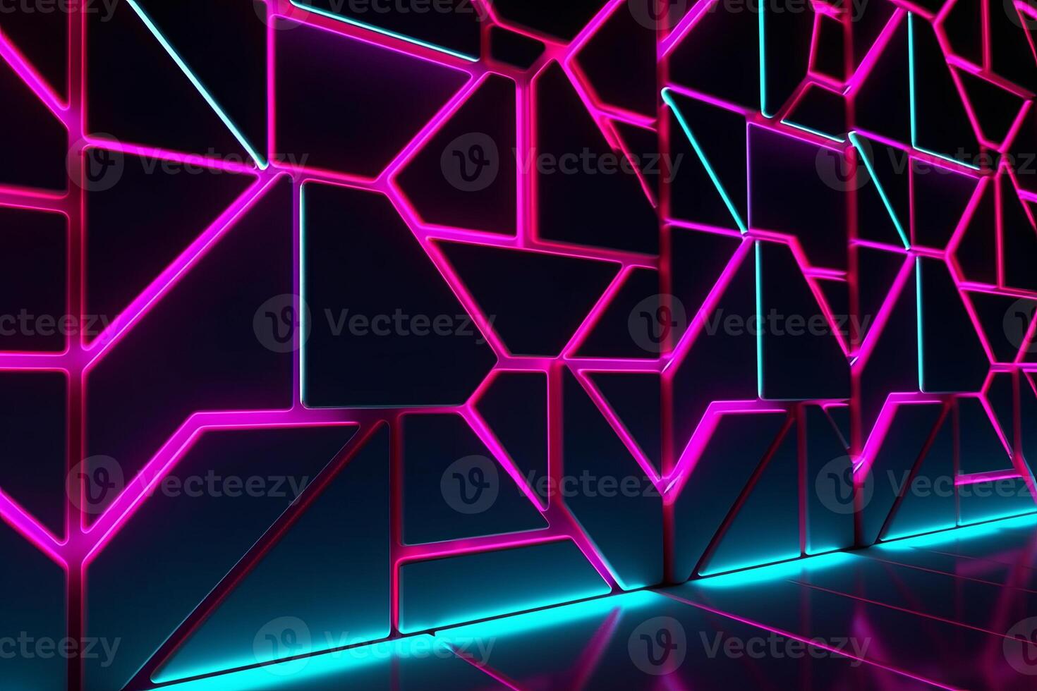 Sleek Modern Geometric Glowing Shapes Outline Background photo