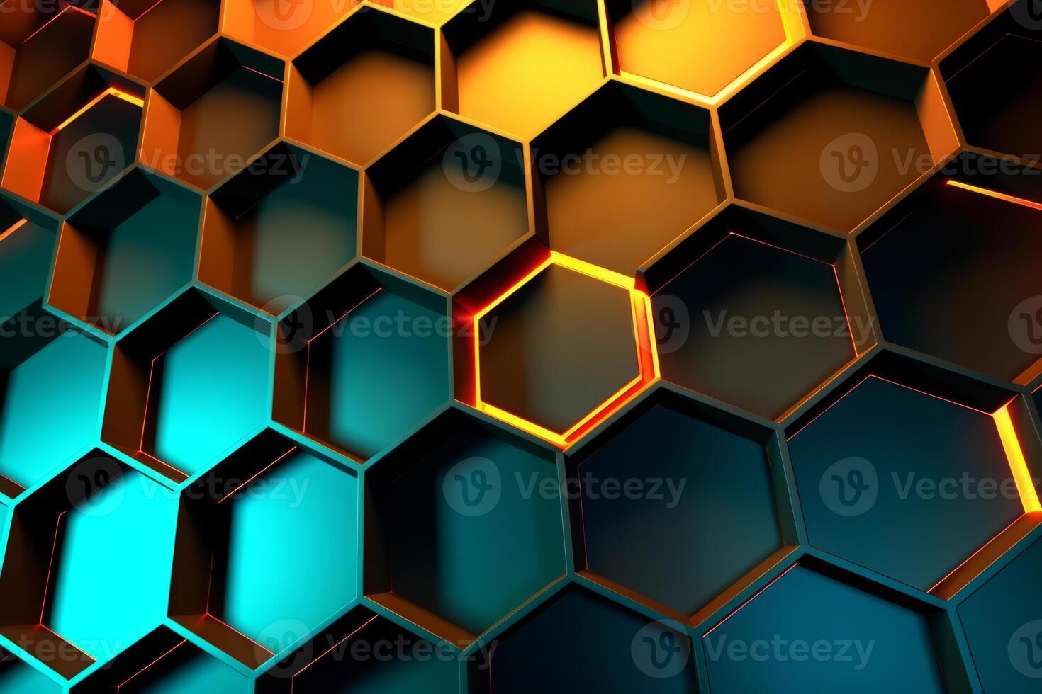 Sleek Modern Geometric Glowing Shapes Outline Background photo