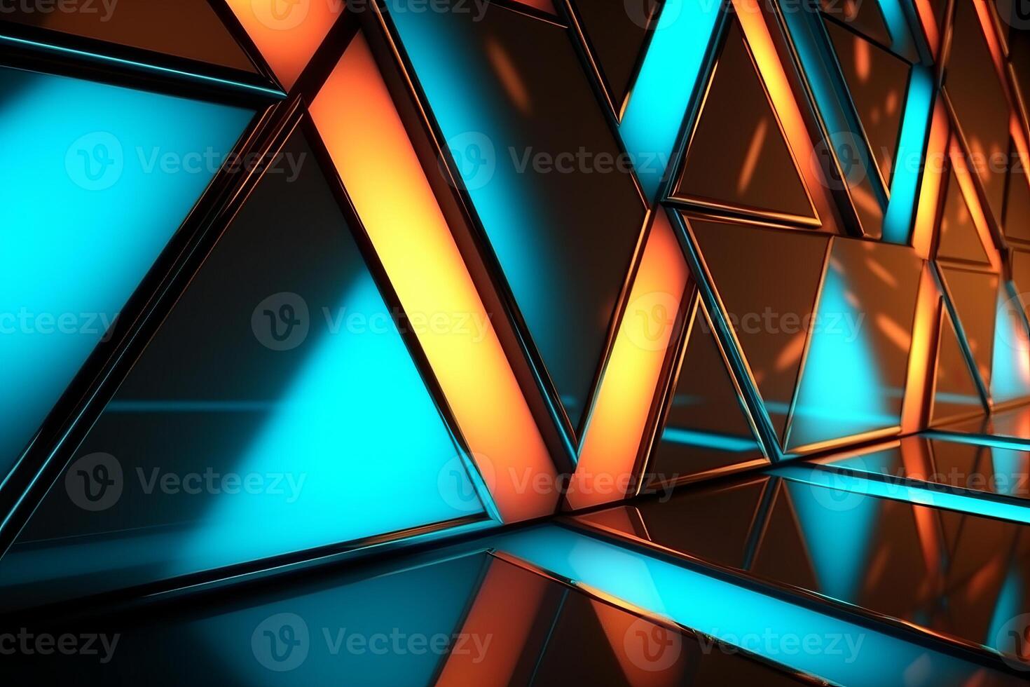 Sleek Modern Geometric Glowing Shapes Outline Background photo