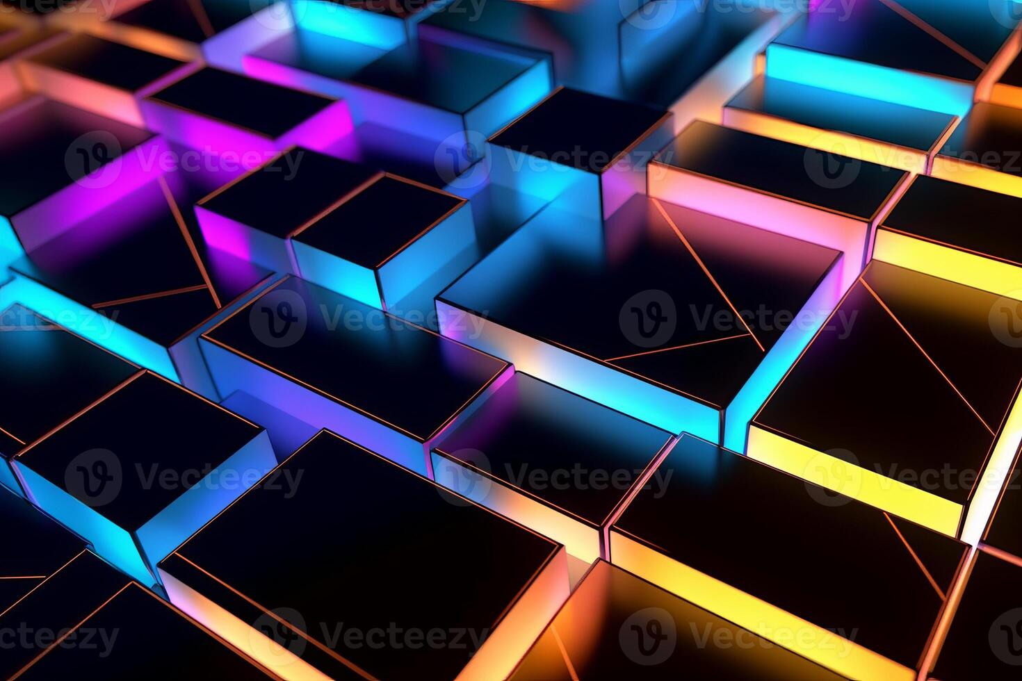 Sleek Modern Geometric Glowing Shapes Outline Background photo
