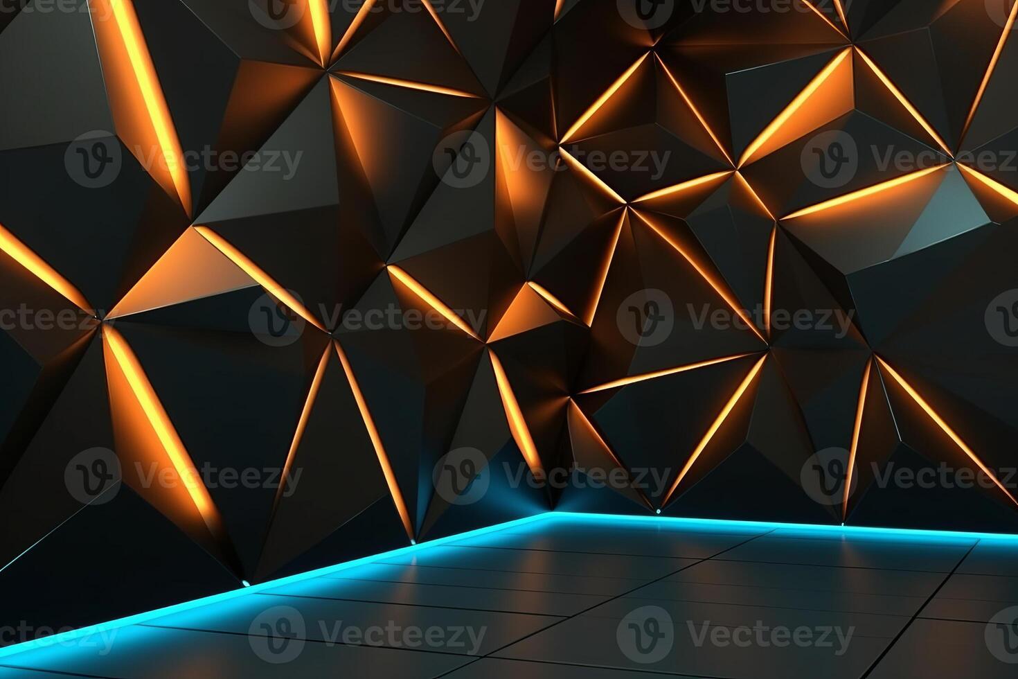 Sleek Modern Geometric Glowing Shapes Outline Background photo