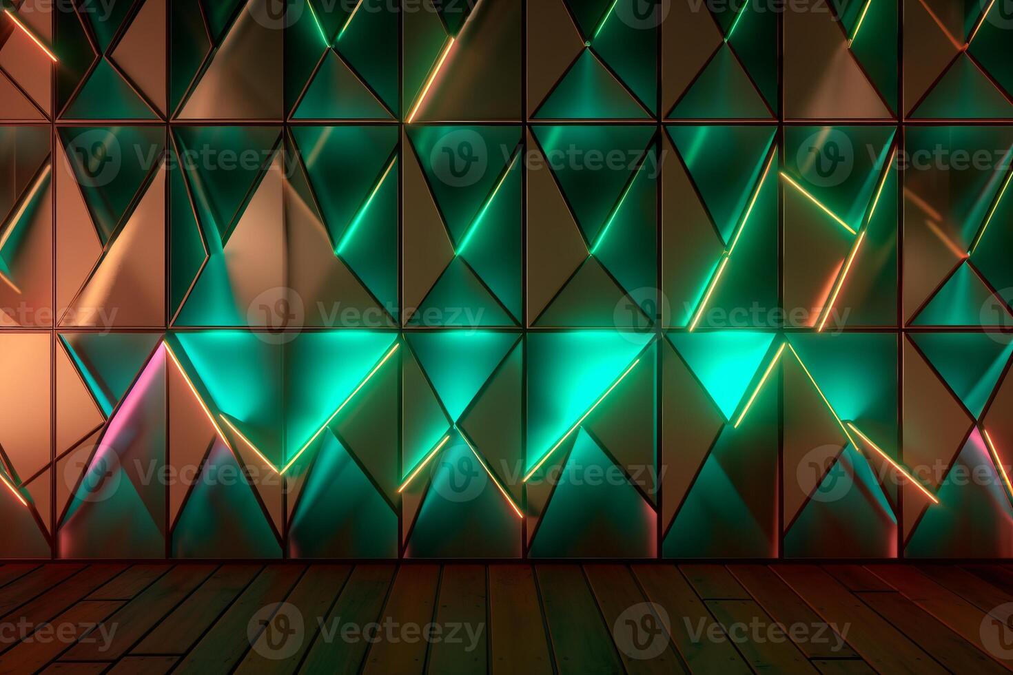 Sleek Modern Geometric Glowing Shapes Outline Background photo