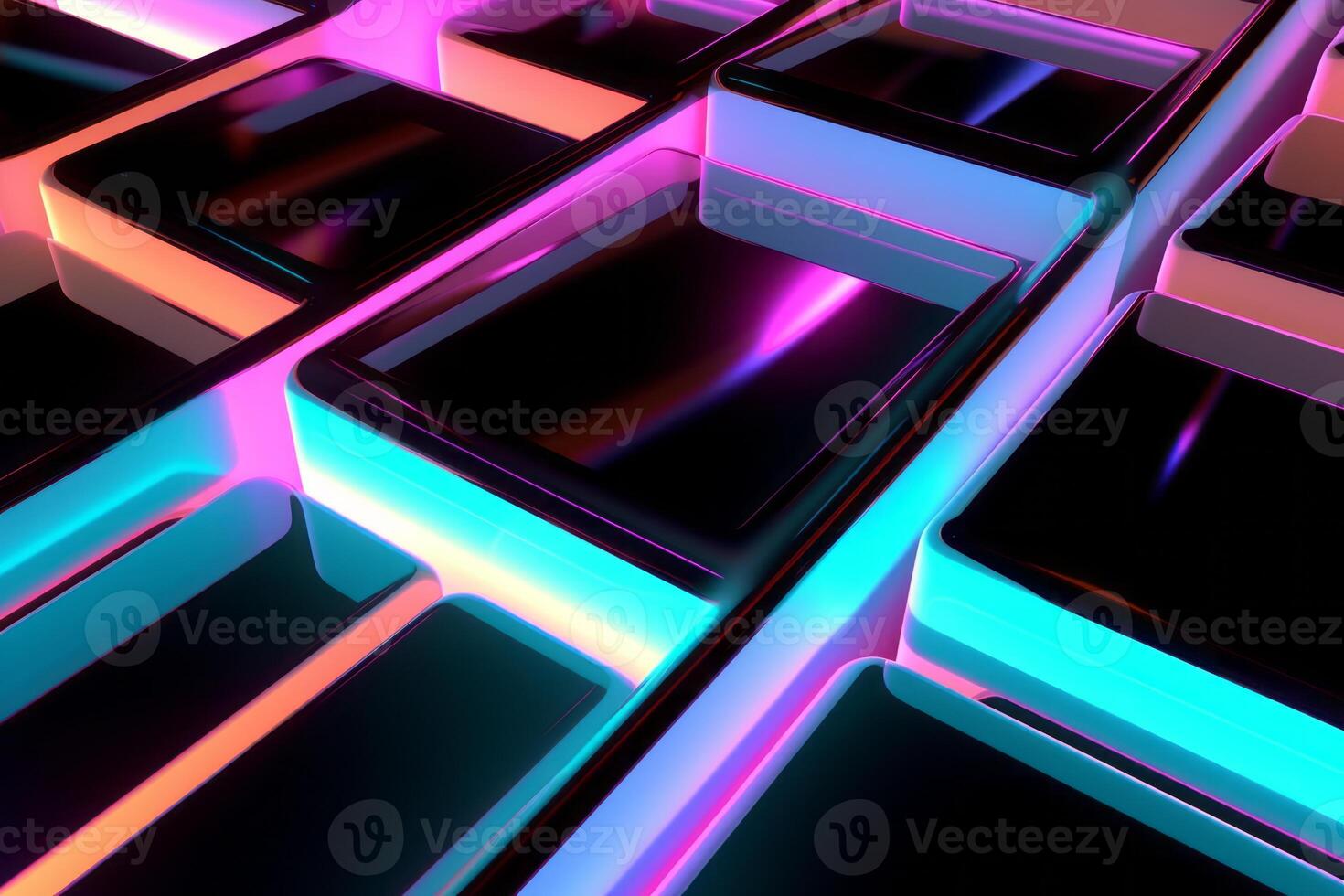 Sleek Modern Geometric Glowing Shapes Outline Background photo