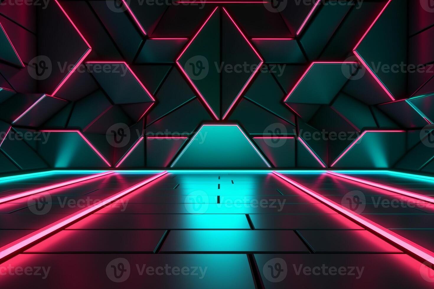 Sleek Modern Geometric Glowing Shapes Outline Background photo