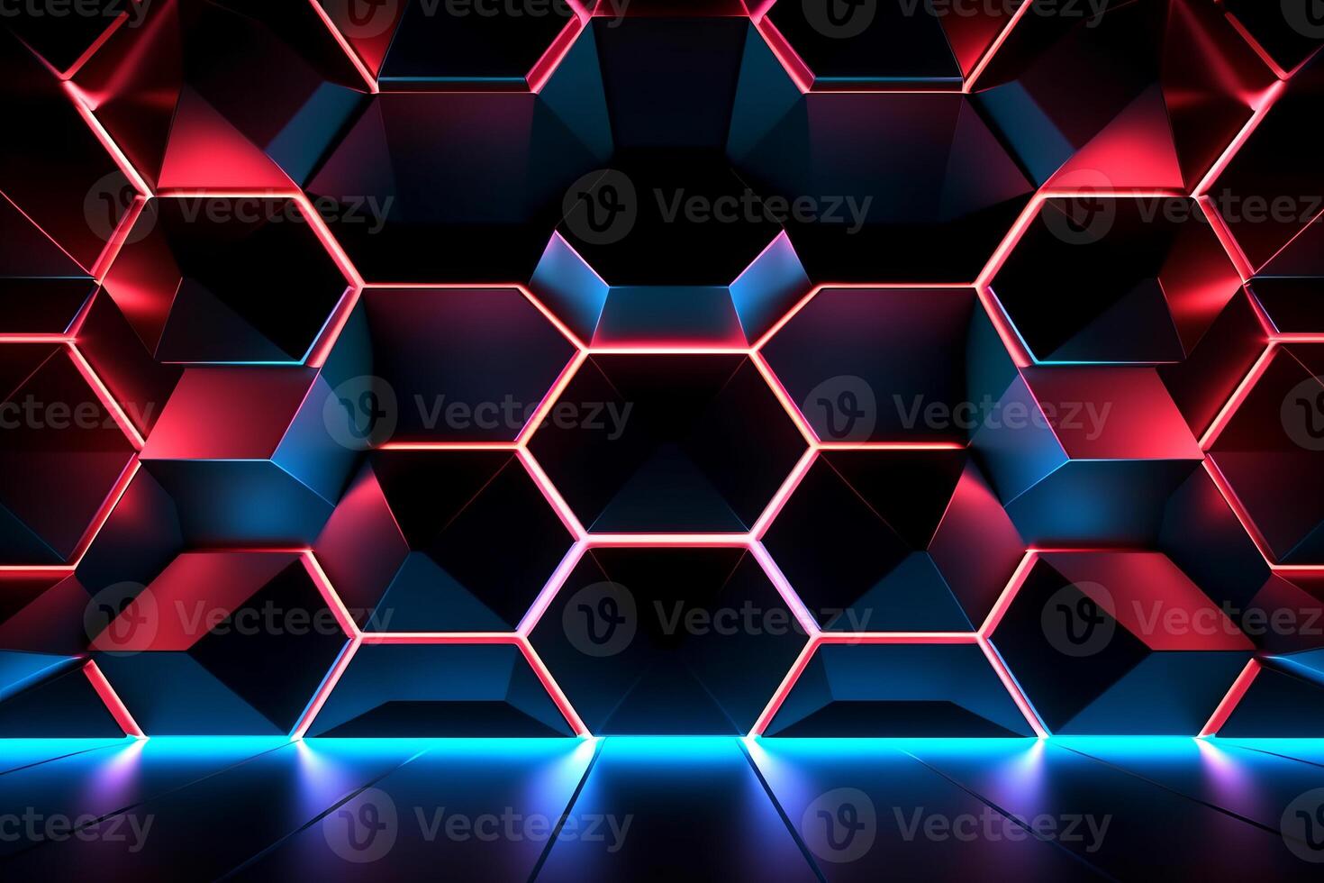 Sleek Modern Geometric Glowing Shapes Outline Background photo