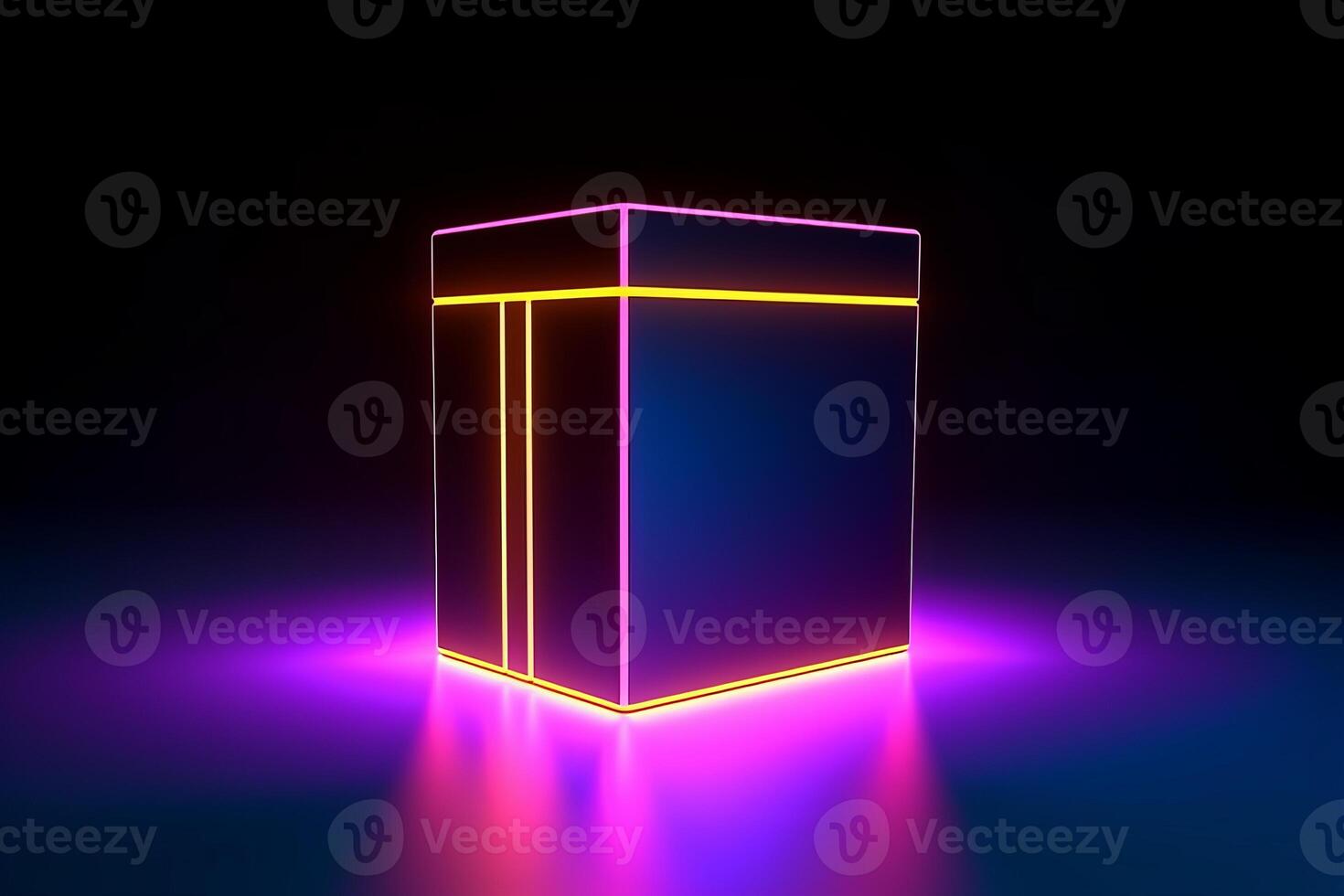 Sleek Modern Geometric Glowing Shapes Outline Background photo