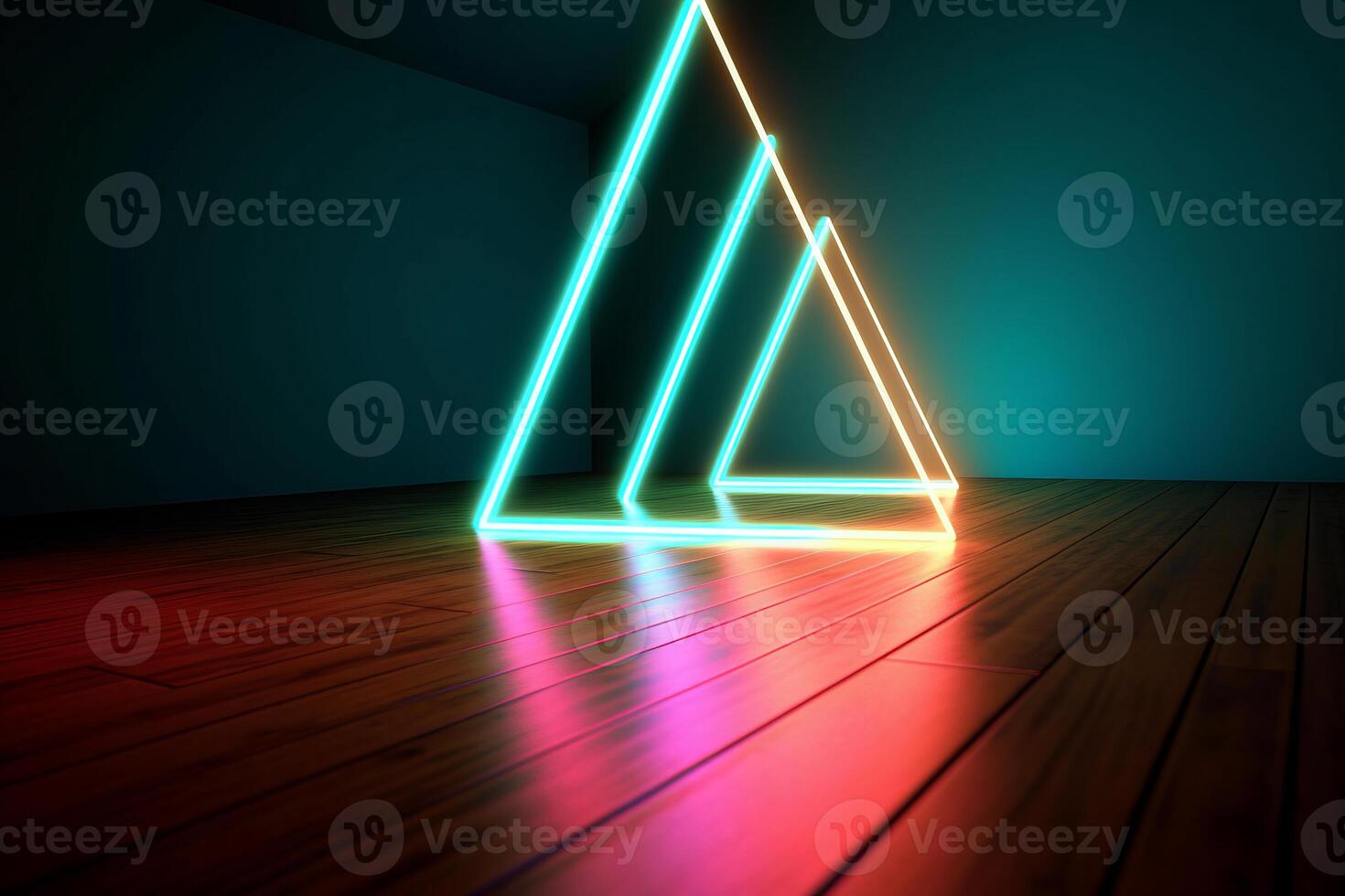 Sleek Modern Geometric Glowing Shapes Outline Background photo
