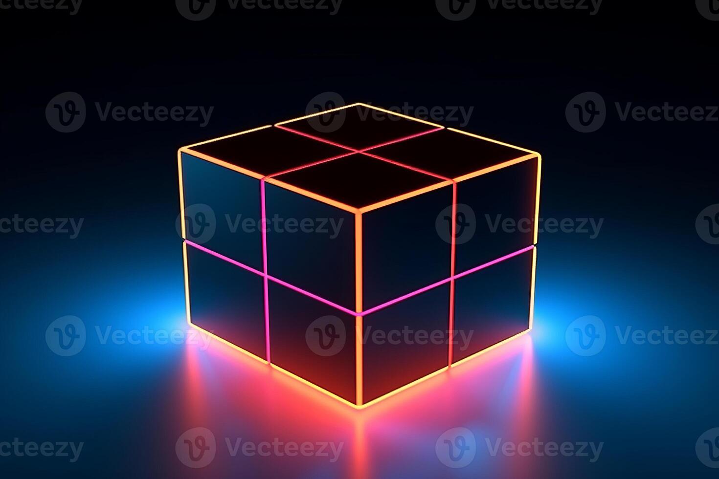 Sleek Modern Geometric Glowing Shapes Outline Background photo