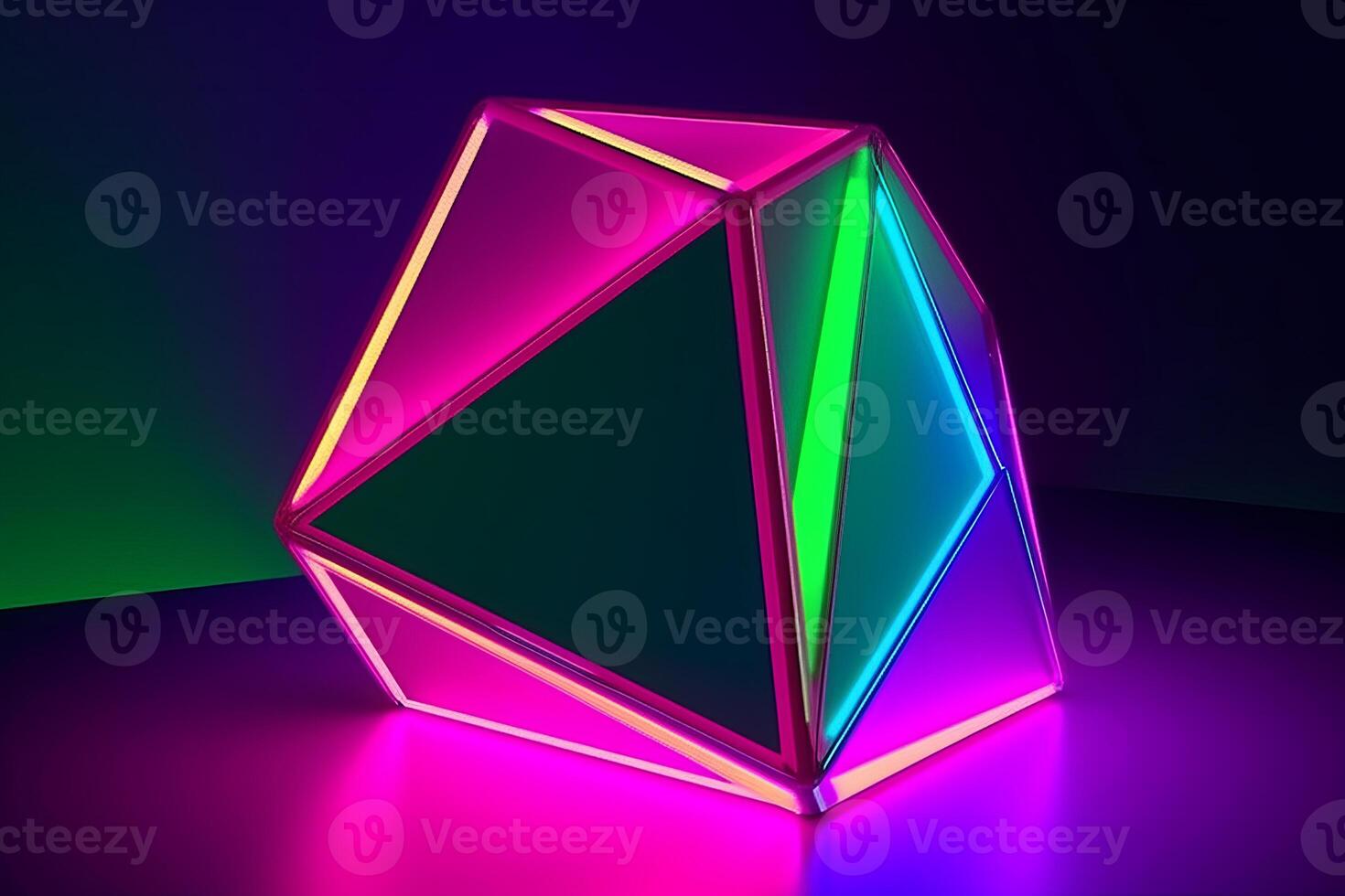 Sleek Modern Geometric Glowing Shapes Outline Background photo