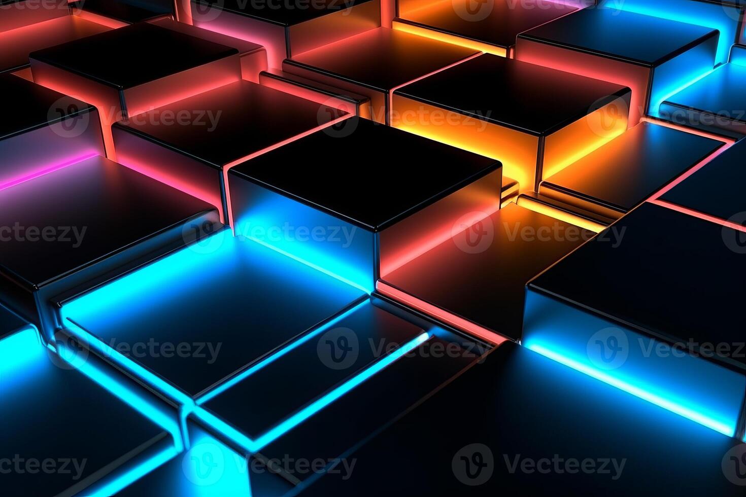 Sleek Modern Geometric Glowing Shapes Outline Background photo