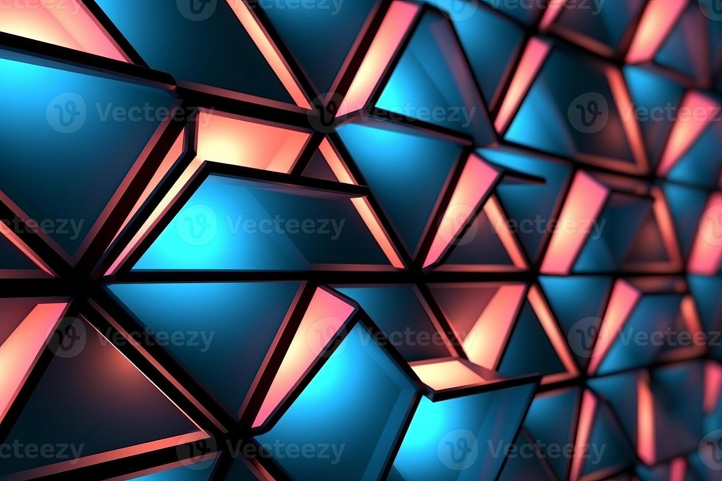 Sleek Modern Geometric Glowing Shapes Outline Background photo