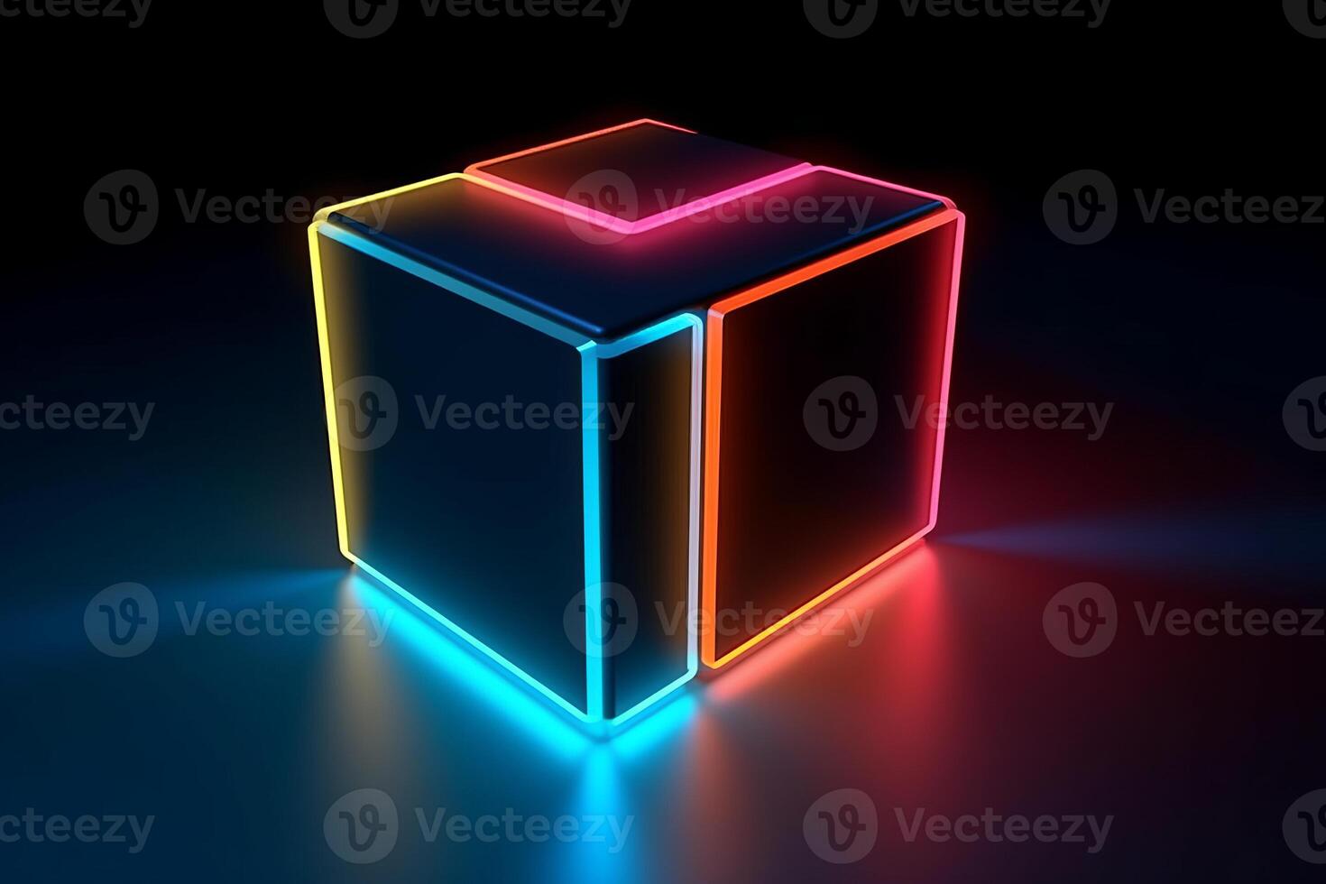 Sleek Modern Geometric Glowing Shapes Outline Background photo