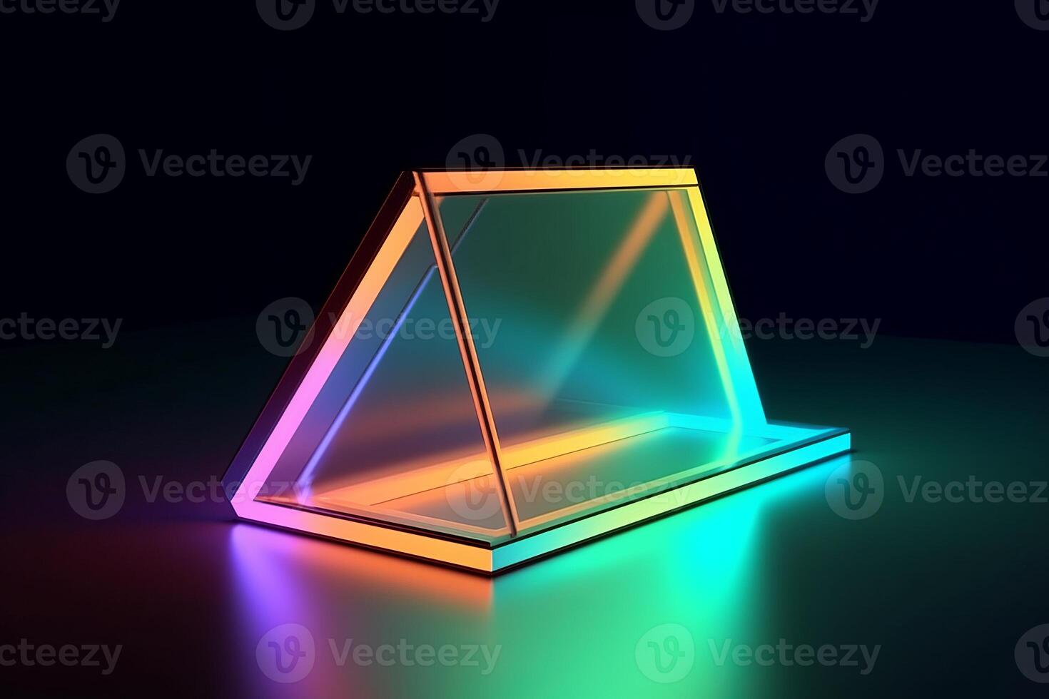 Sleek Modern Geometric Glowing Shapes Outline Background photo