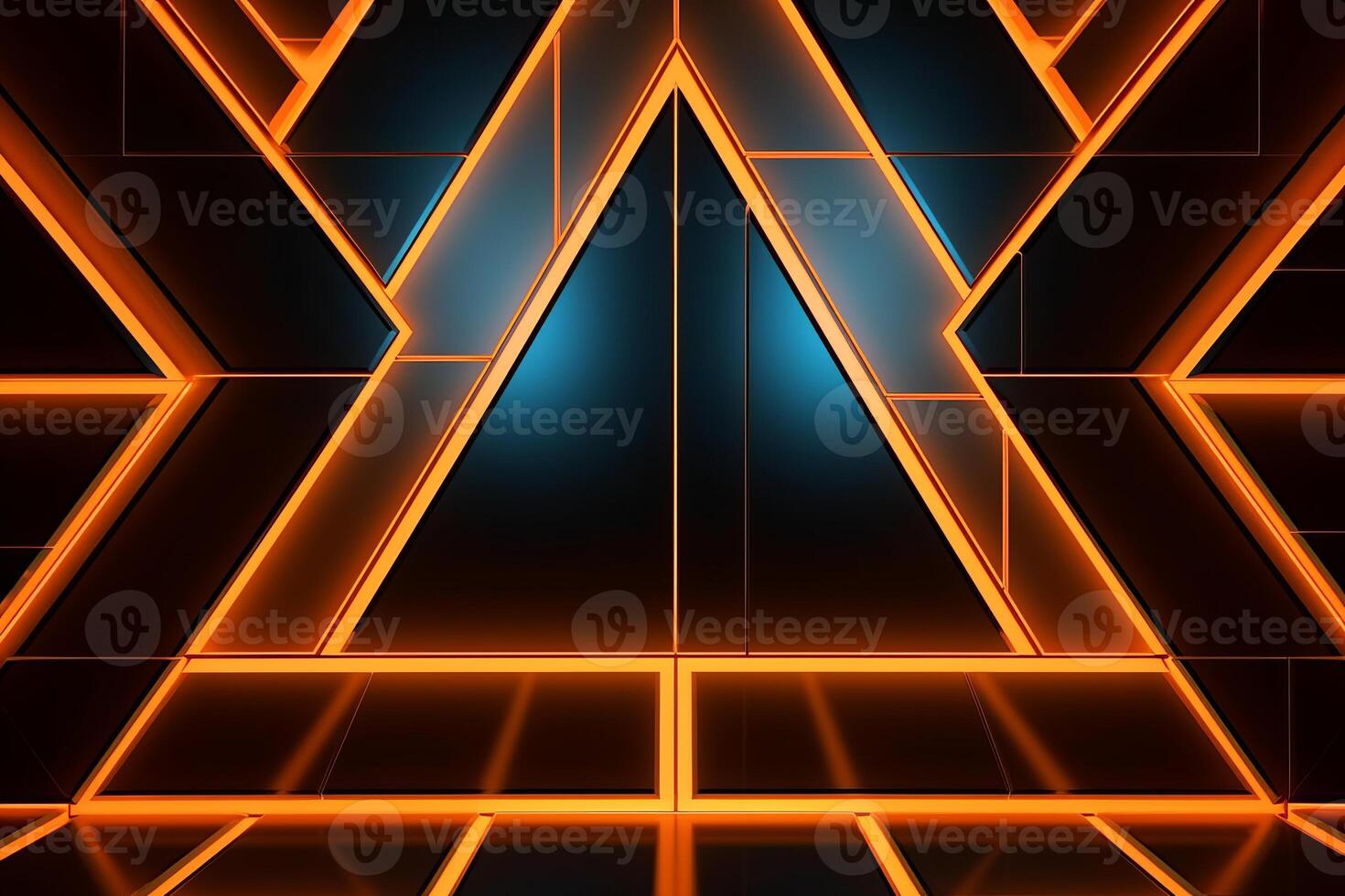 Sleek Modern Geometric Glowing Shapes Outline Background photo