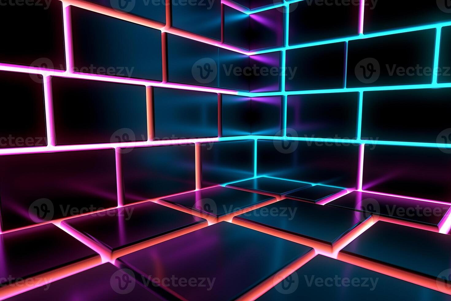 Sleek Modern Geometric Glowing Shapes Outline Background photo