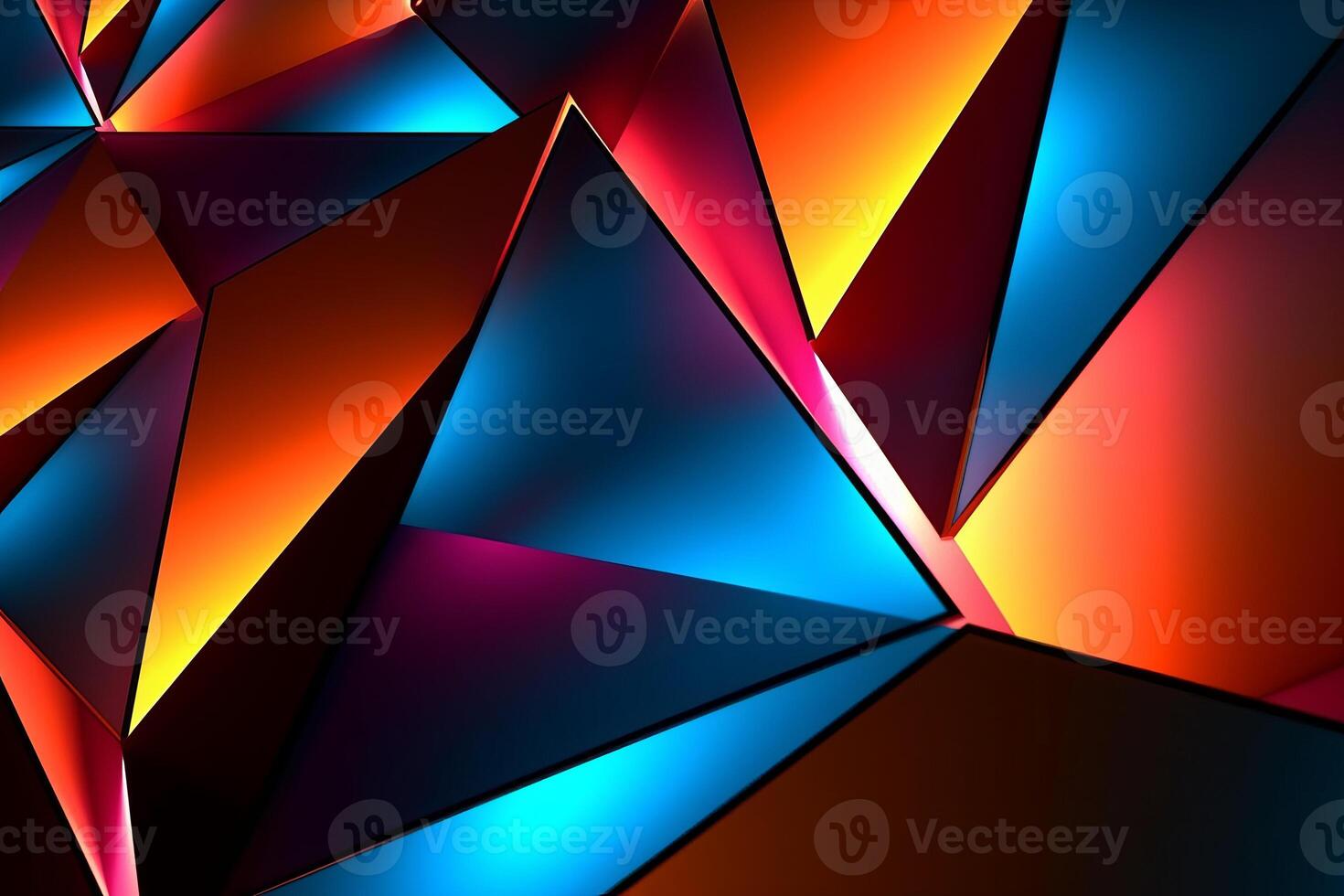 Sleek Modern Geometric Glowing Shapes Outline Background photo