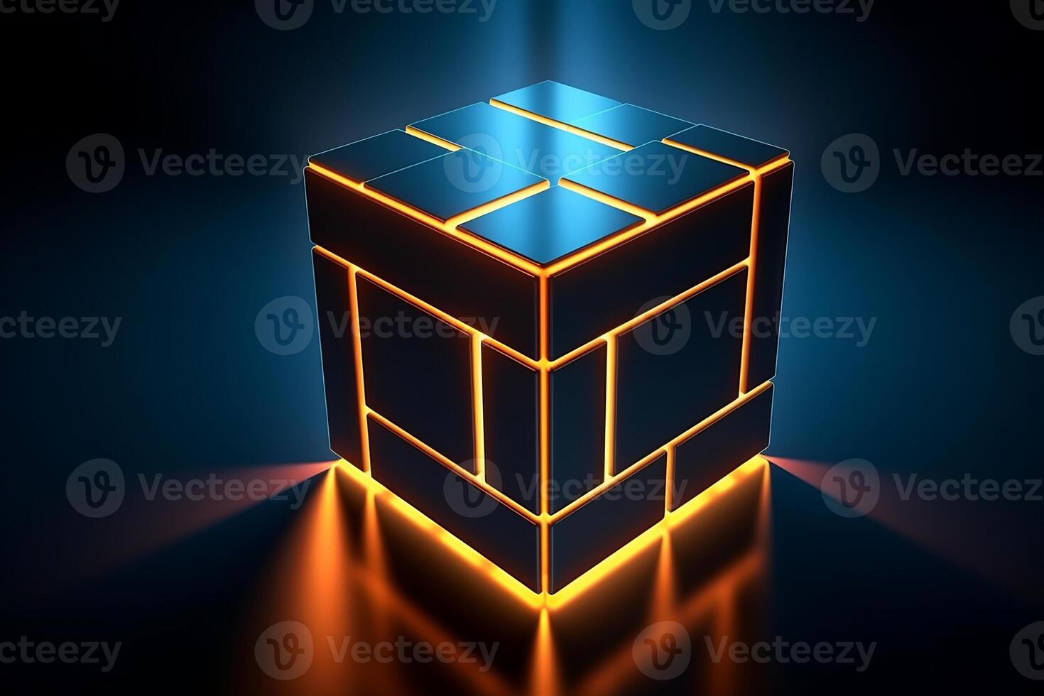 Sleek Modern Geometric Glowing Shapes Outline Background photo