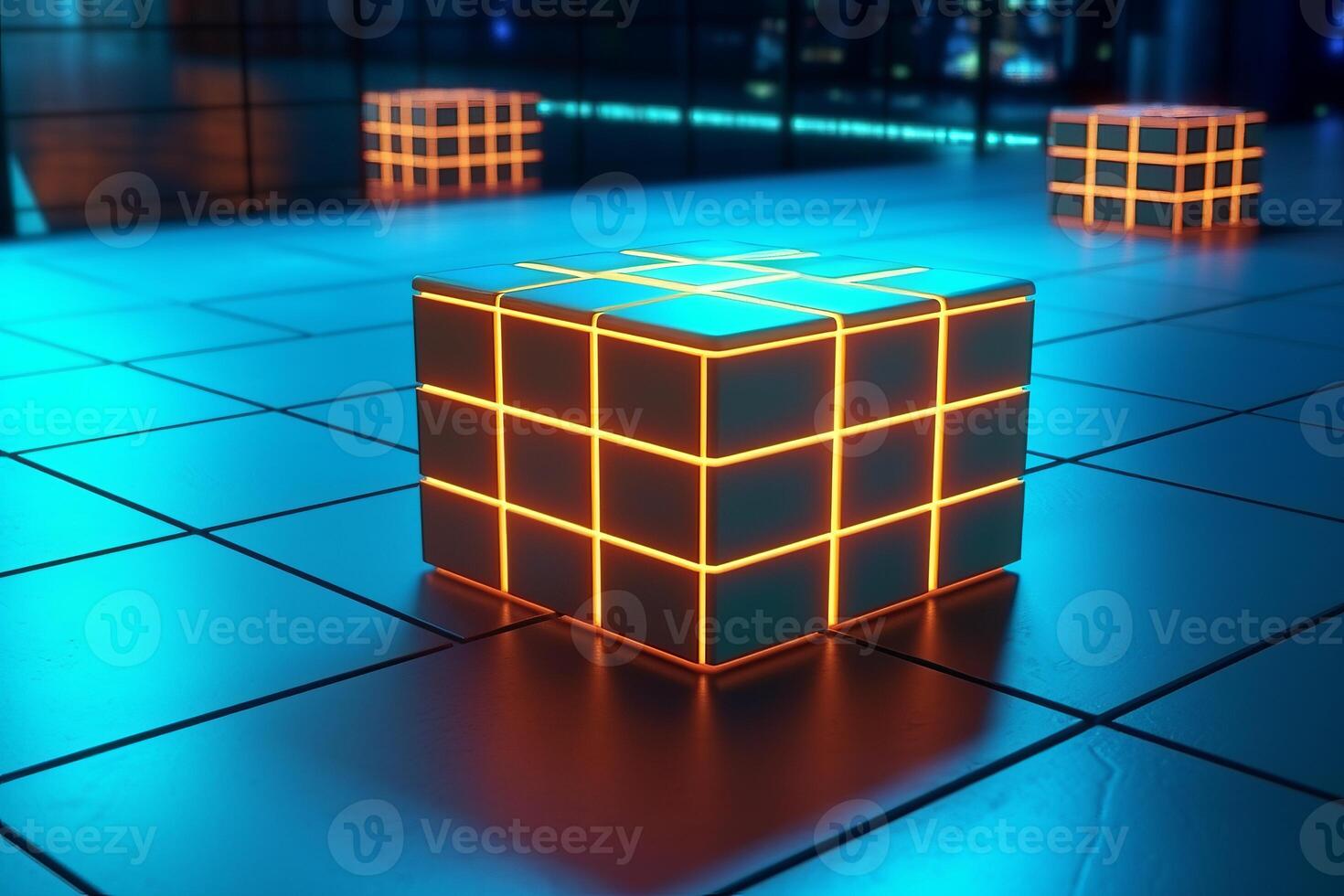Sleek Modern Geometric Glowing Shapes Outline Background photo