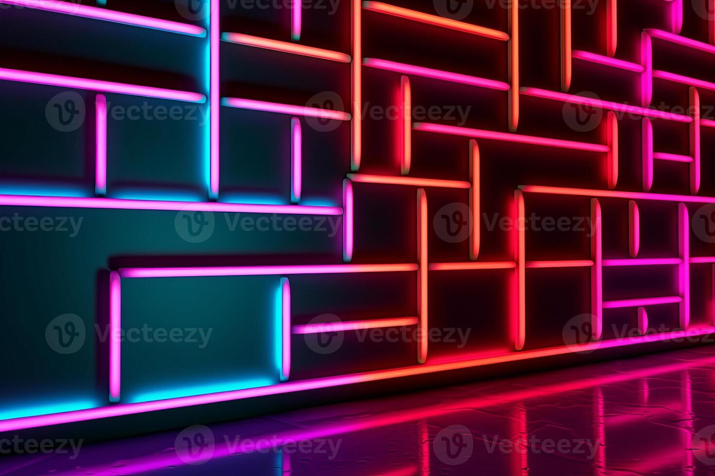 Sleek Modern Geometric Glowing Shapes Outline Background photo