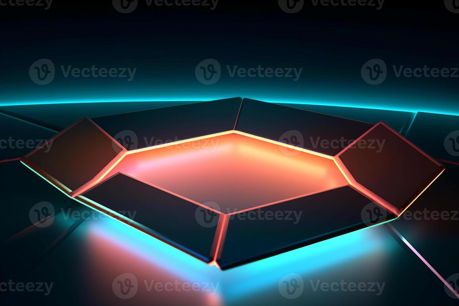 Sleek Modern Geometric Glowing Shapes Outline Background photo