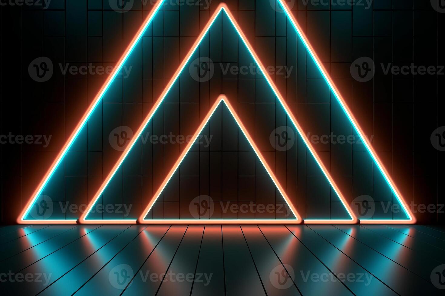 Sleek Modern Geometric Glowing Shapes Outline Background photo