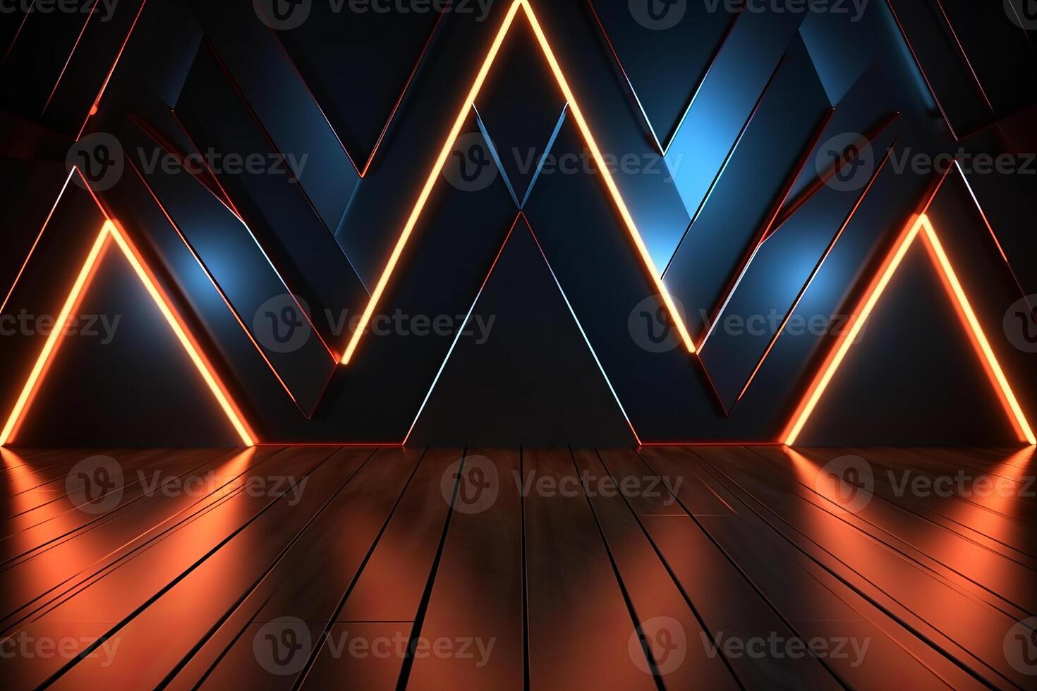 Sleek Modern Geometric Glowing Shapes Outline Background photo