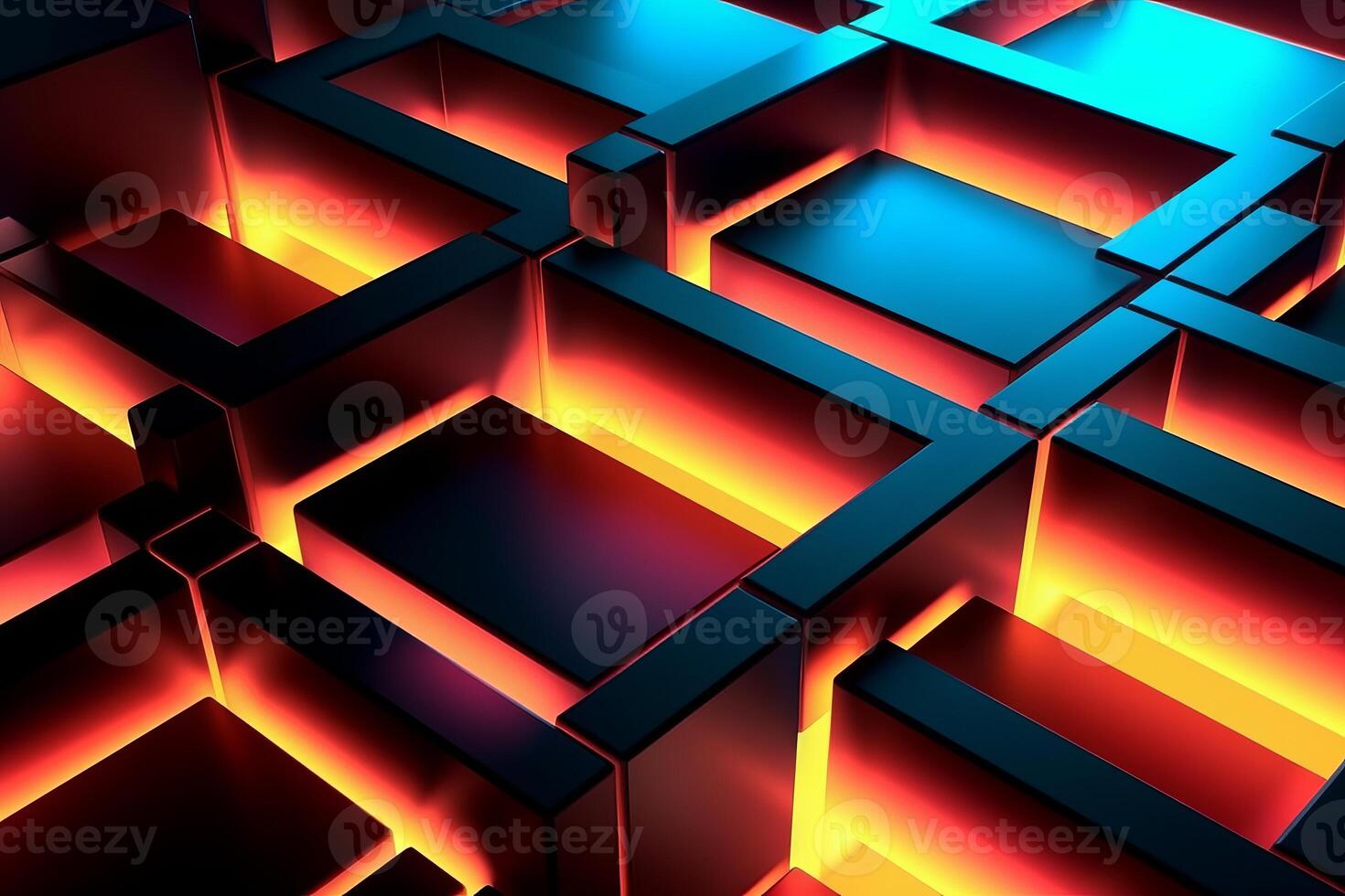 Sleek Modern Geometric Glowing Shapes Outline Background photo