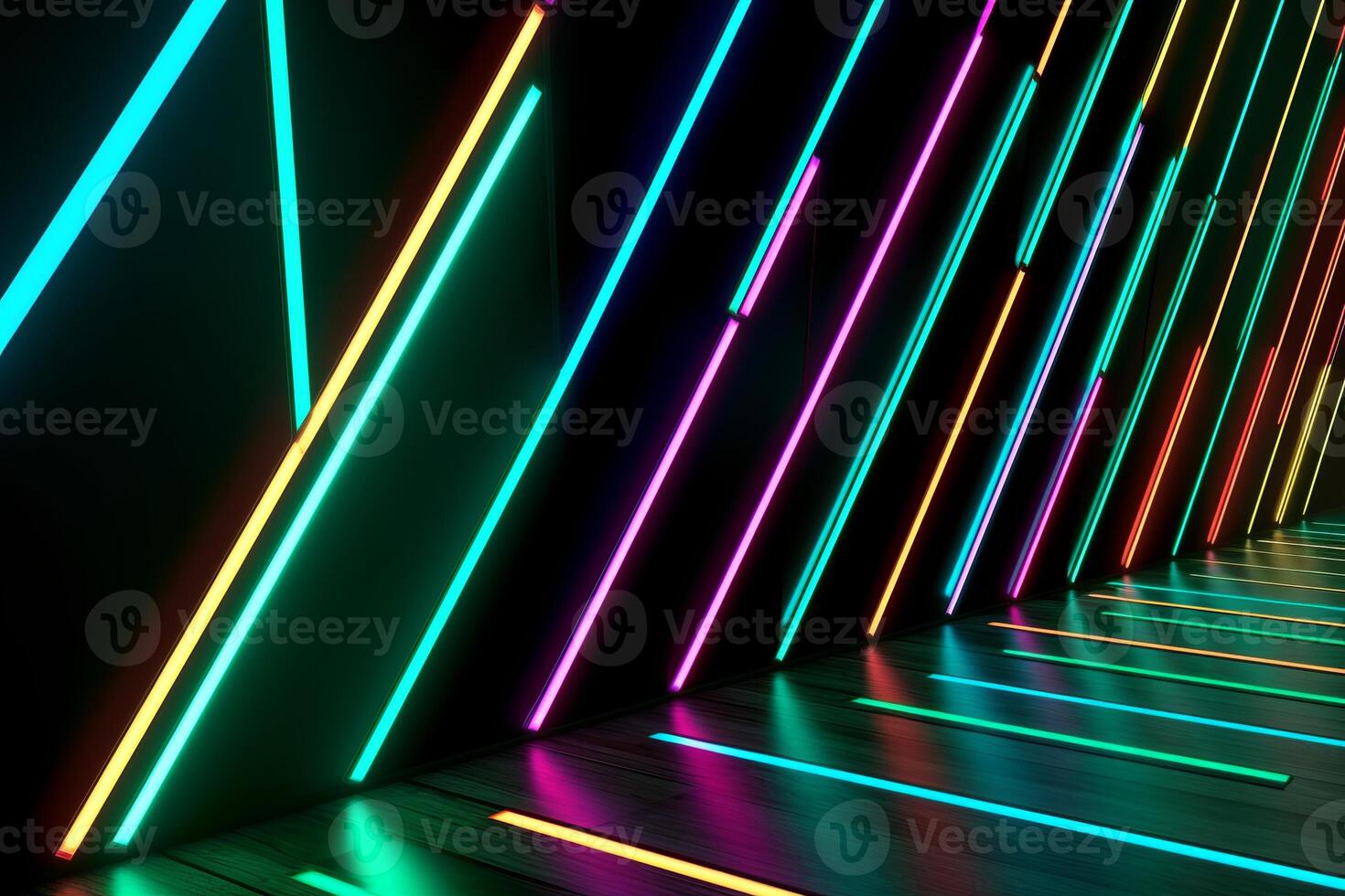 Sleek Modern Geometric Glowing Shapes Outline Background photo