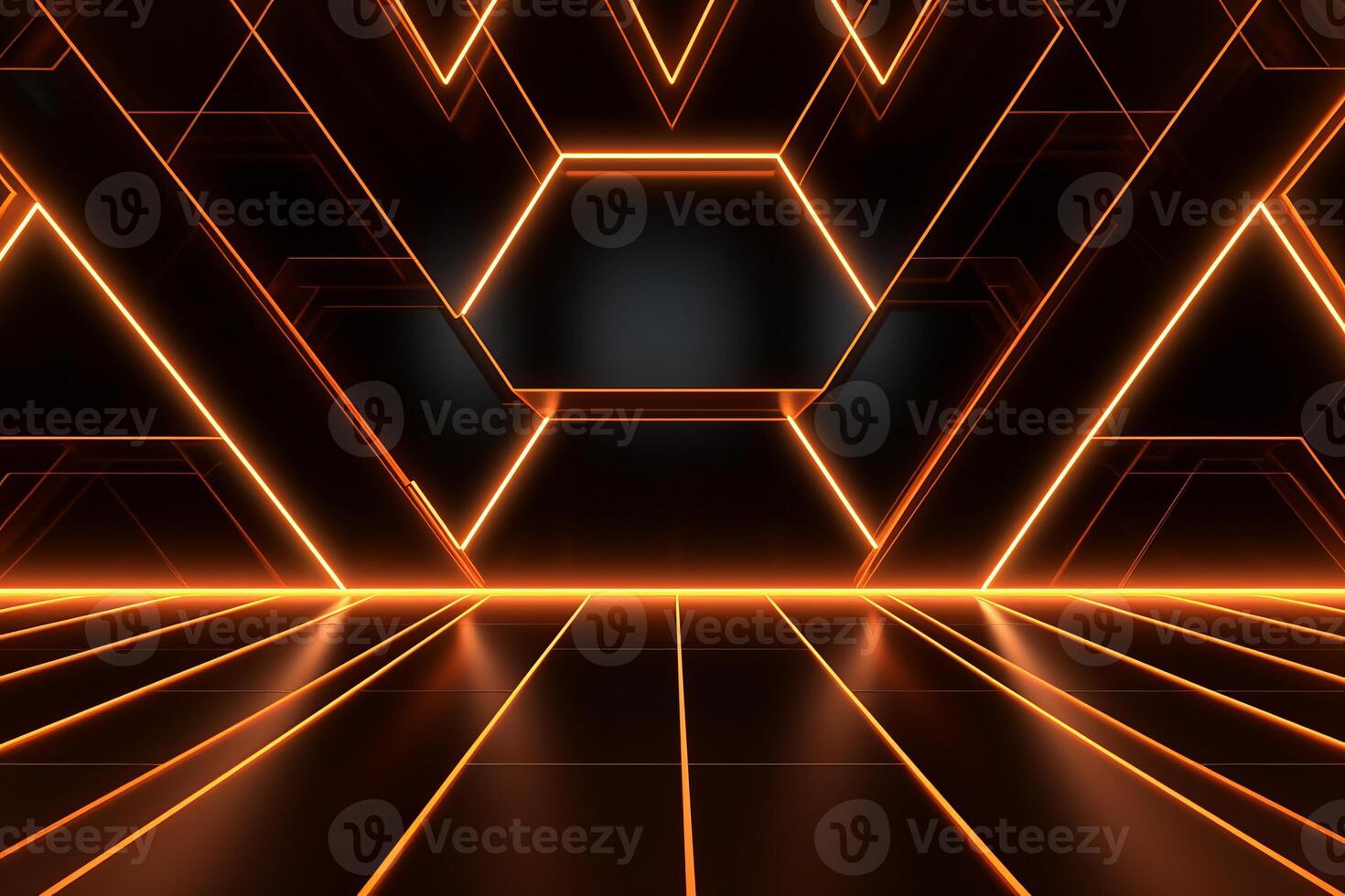 Sleek Modern Geometric Glowing Shapes Outline Background photo