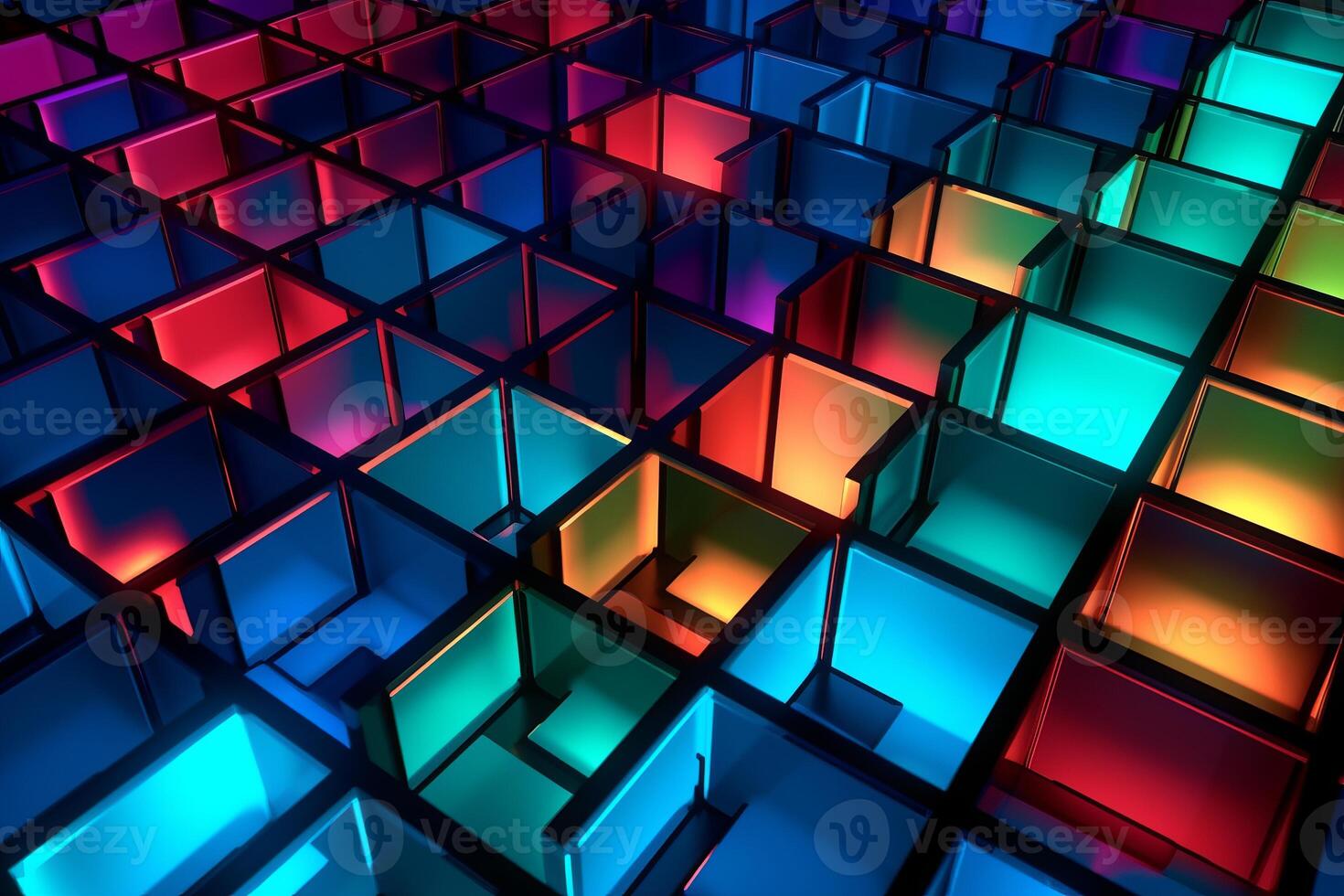 Sleek Modern Geometric Glowing Shapes Outline Background photo