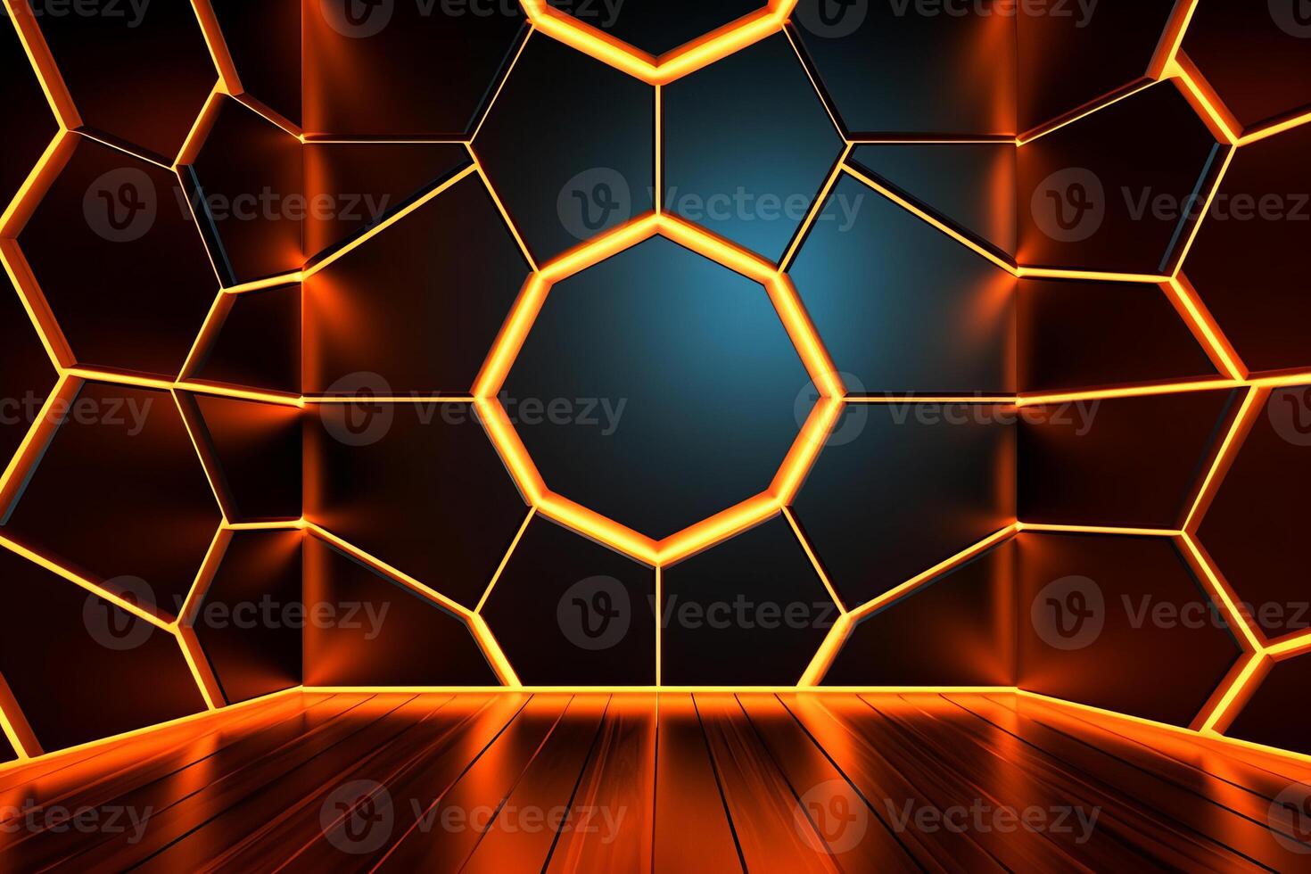 Sleek Modern Geometric Glowing Shapes Outline Background photo