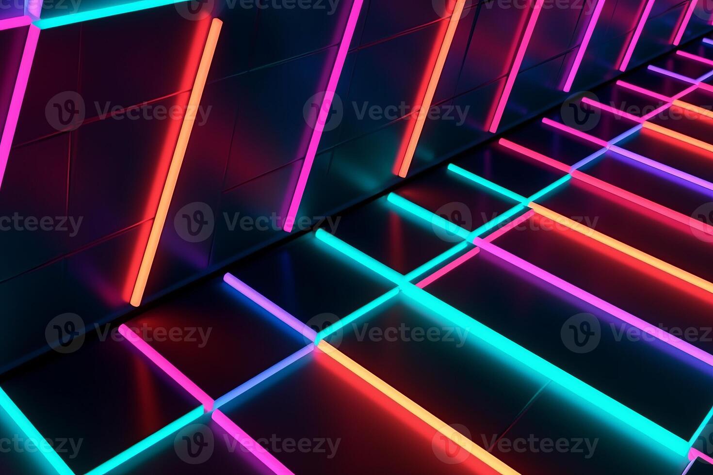 Sleek Modern Geometric Glowing Shapes Outline Background photo