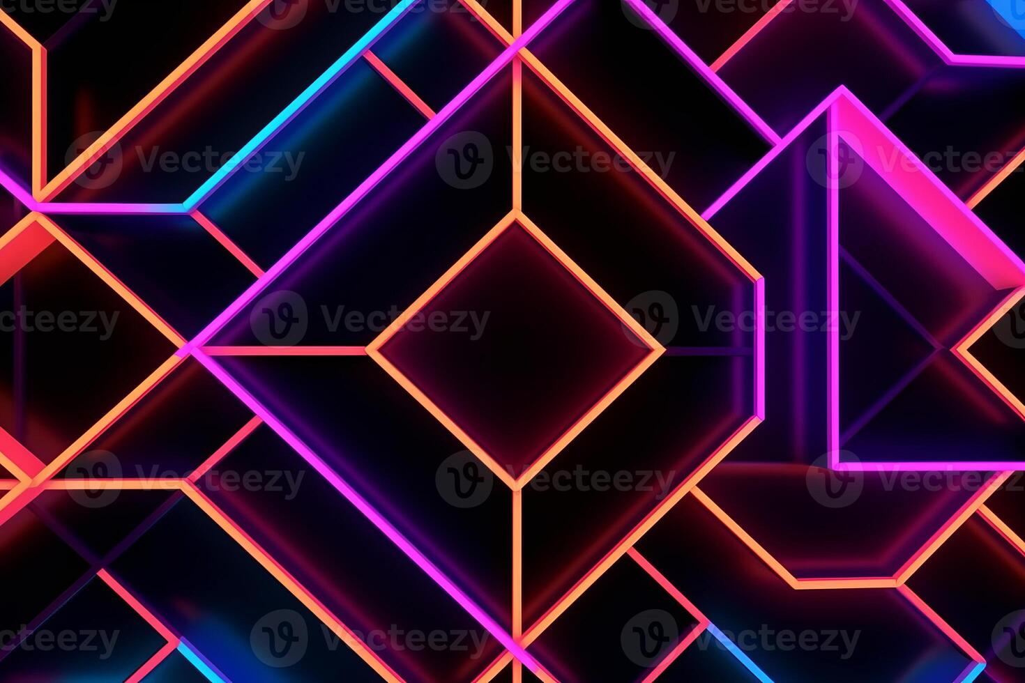 Sleek Modern Geometric Glowing Shapes Outline Background photo