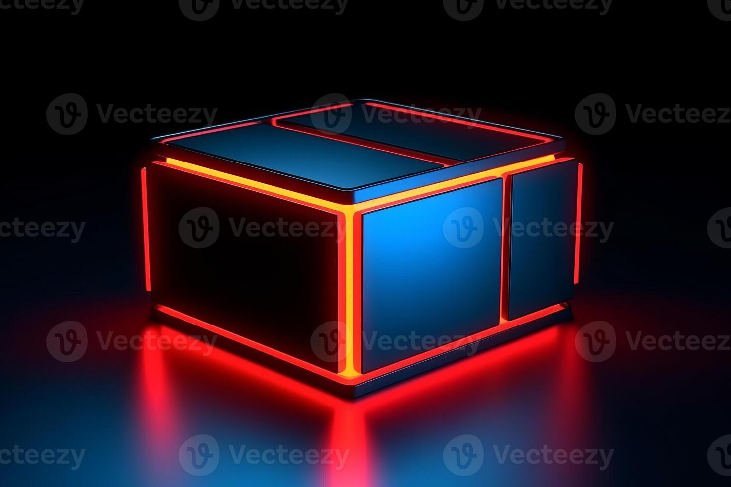 Sleek Modern Geometric Glowing Shapes Outline Background photo
