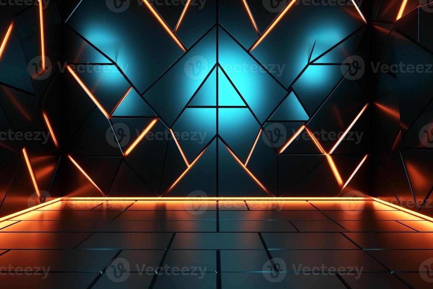 Sleek Modern Geometric Glowing Shapes Outline Background photo
