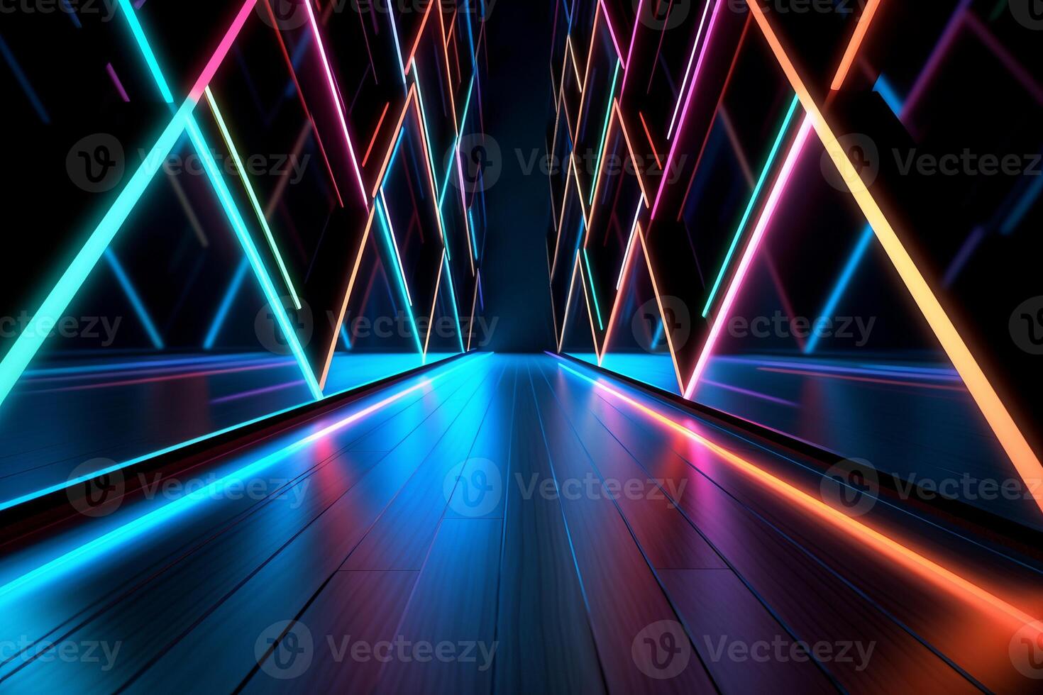 Sleek Modern Geometric Glowing Shapes Outline Background photo