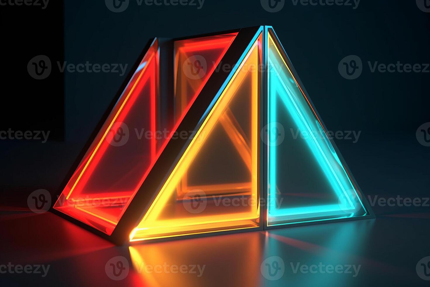 Sleek Modern Geometric Glowing Shapes Outline Background photo
