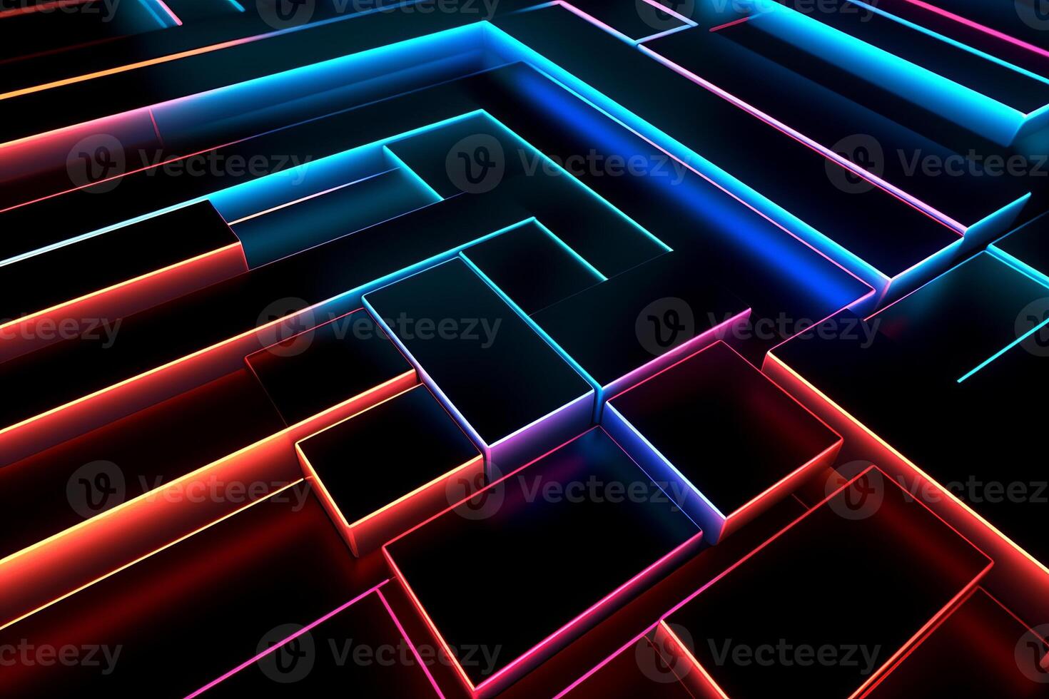 Sleek Modern Geometric Glowing Shapes Outline Background photo