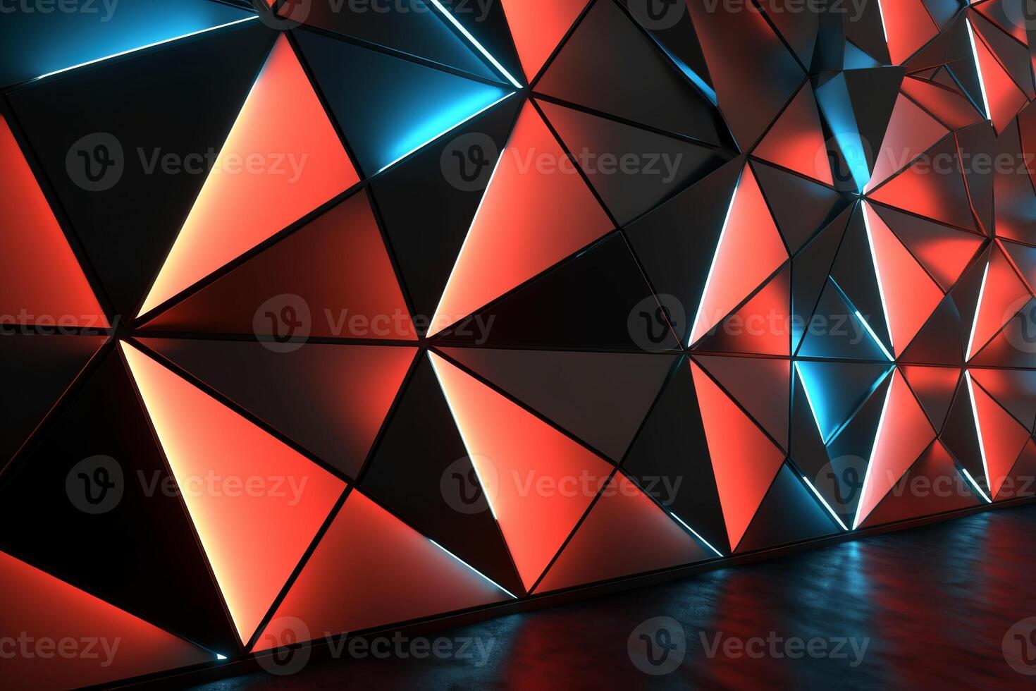 Sleek Modern Geometric Glowing Shapes Outline Background photo