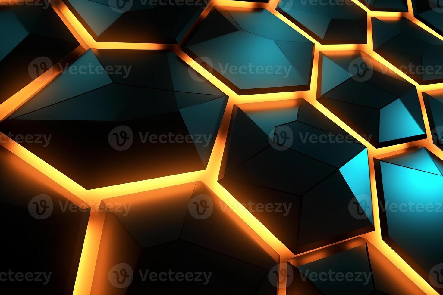 Sleek Modern Geometric Glowing Shapes Outline Background photo