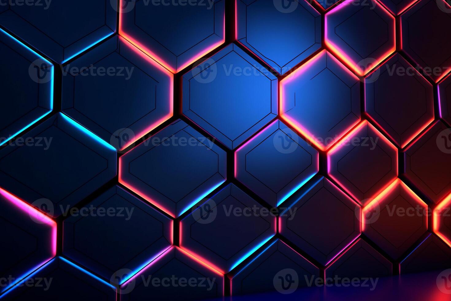 Sleek Modern Geometric Glowing Shapes Outline Background photo