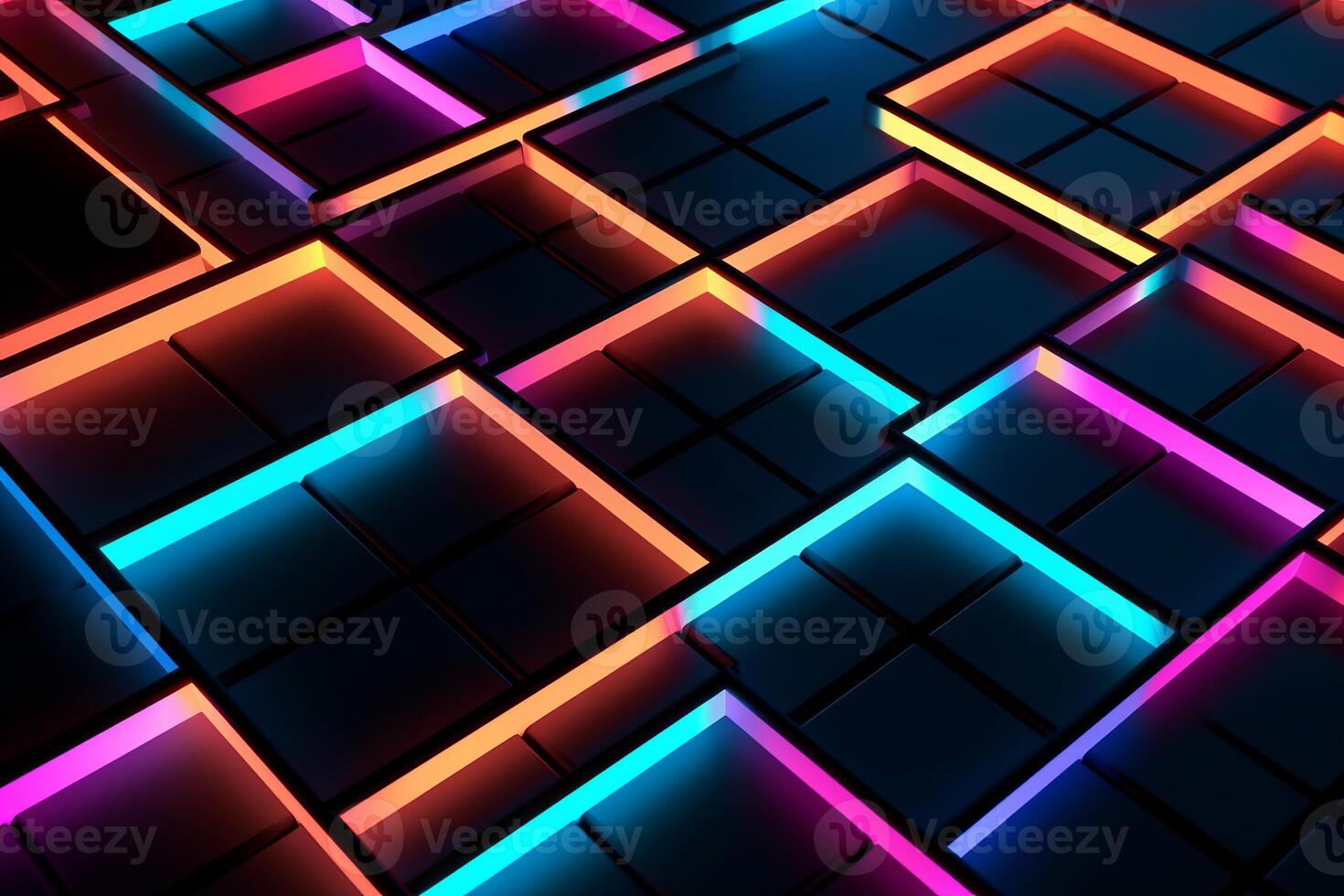 Sleek Modern Geometric Glowing Shapes Outline Background photo