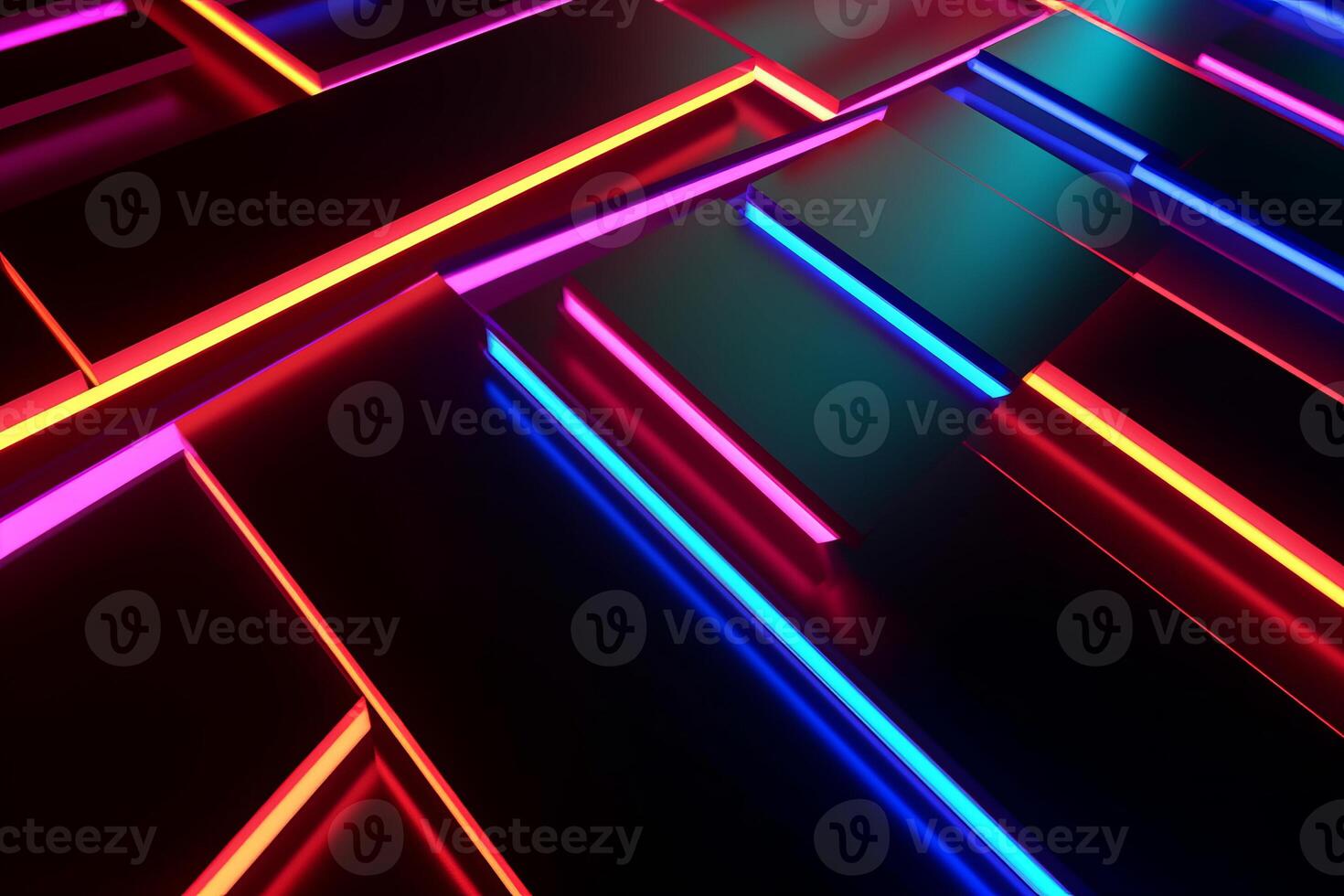 Sleek Modern Geometric Glowing Shapes Outline Background photo