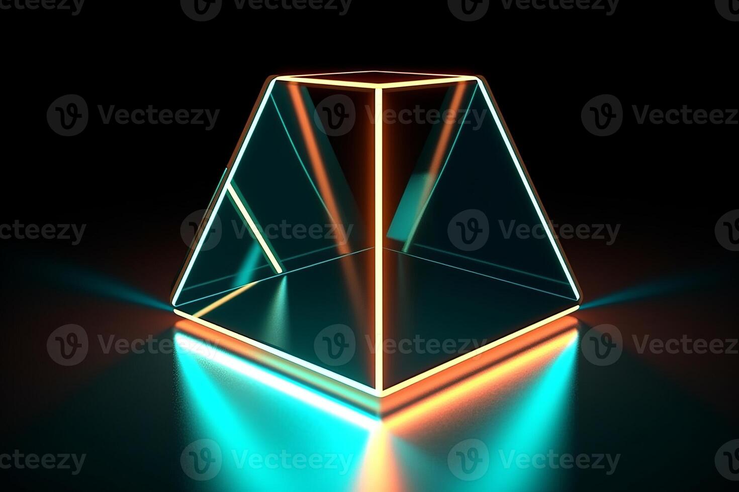Sleek Modern Geometric Glowing Shapes Outline Background photo