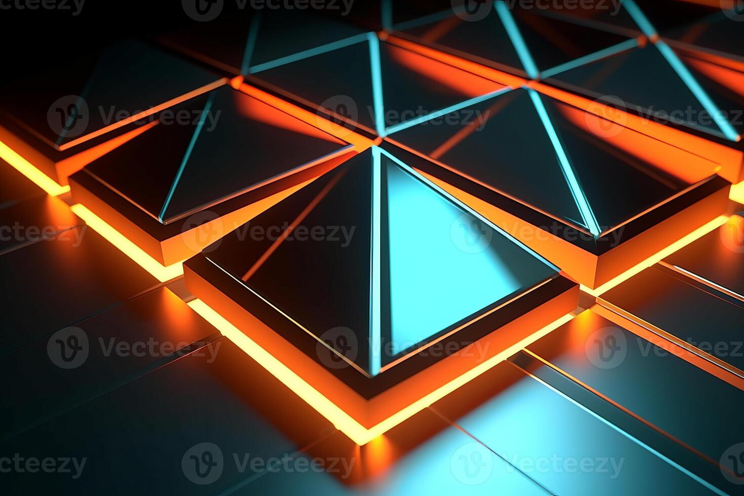 Sleek Modern Geometric Glowing Shapes Outline Background photo