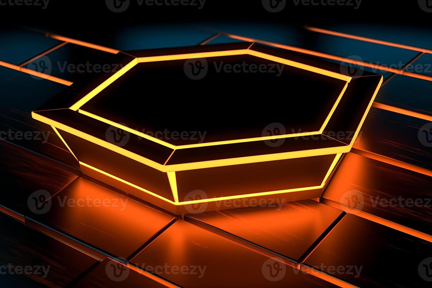 Sleek Modern Geometric Glowing Shapes Outline Background photo