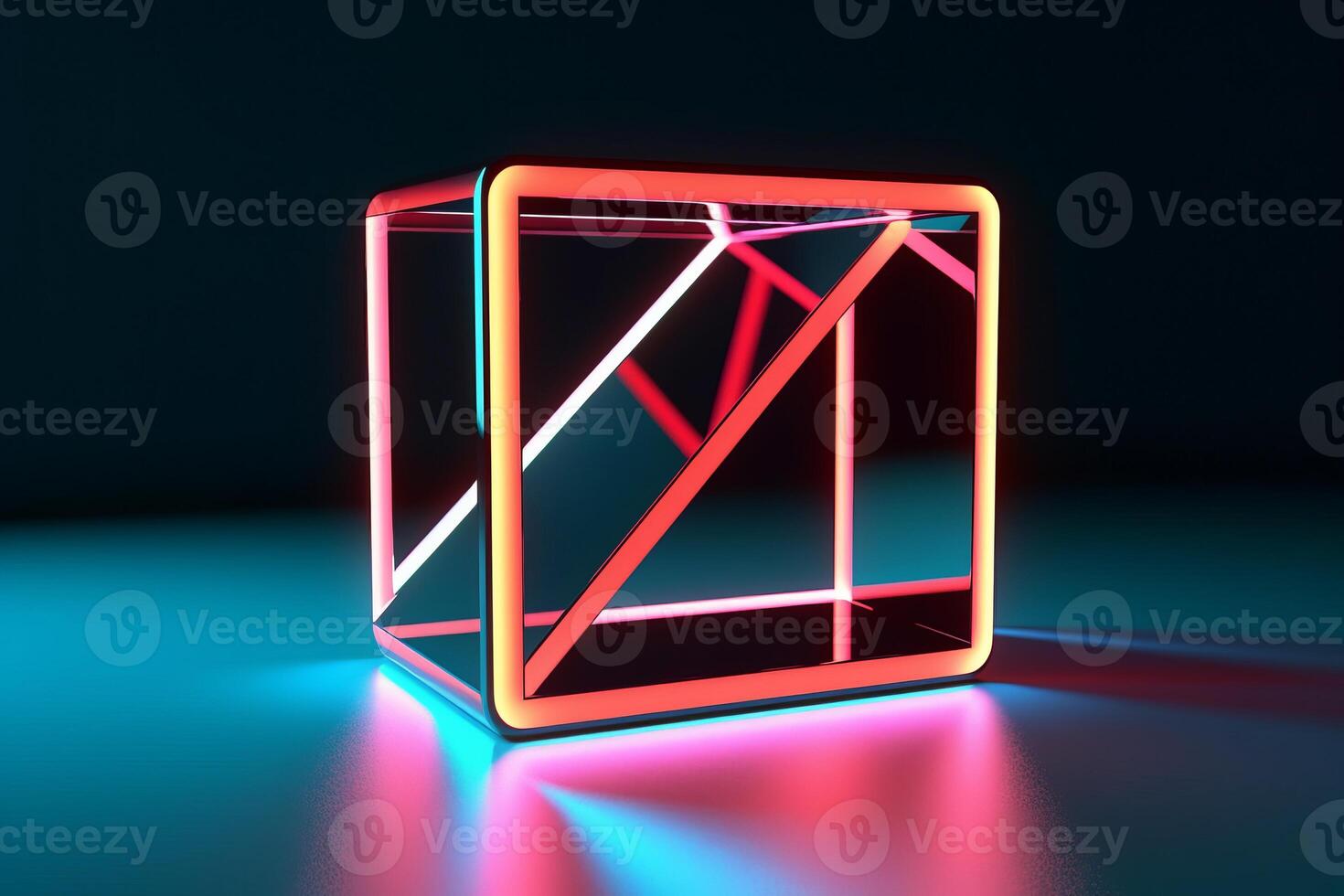 Sleek Modern Geometric Glowing Shapes Outline Background photo