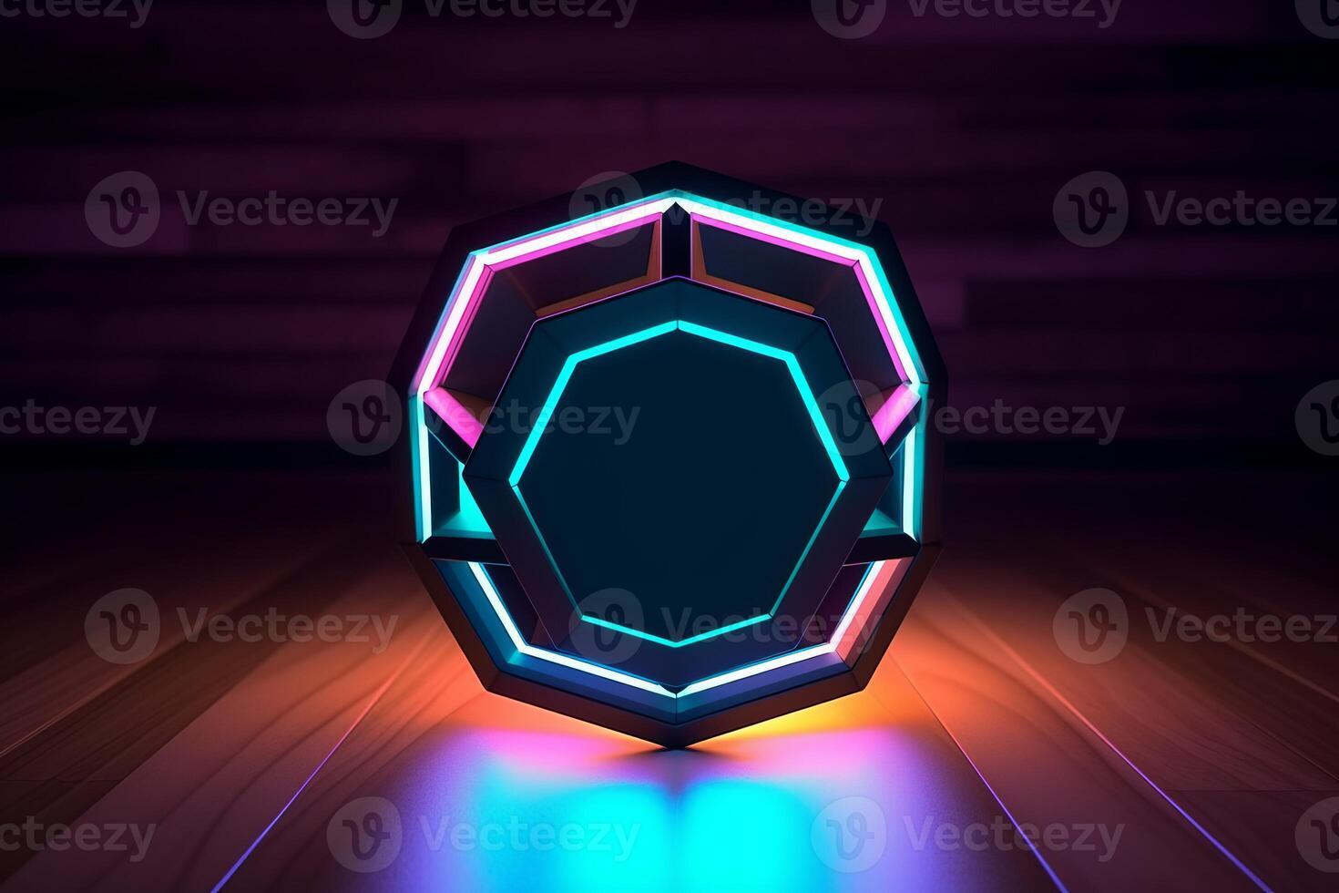 Sleek Modern Geometric Glowing Shapes Outline Background photo